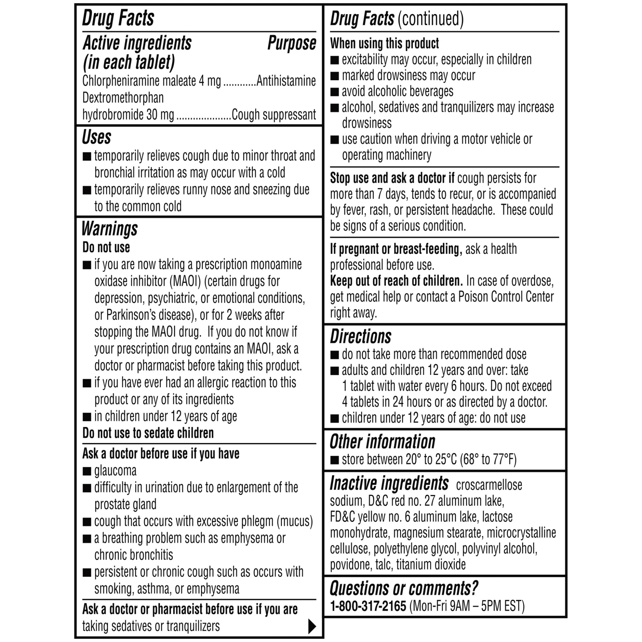 Coricidin HBP Antihistamine Cough & Cold Suppressant Tablets, 16 Count