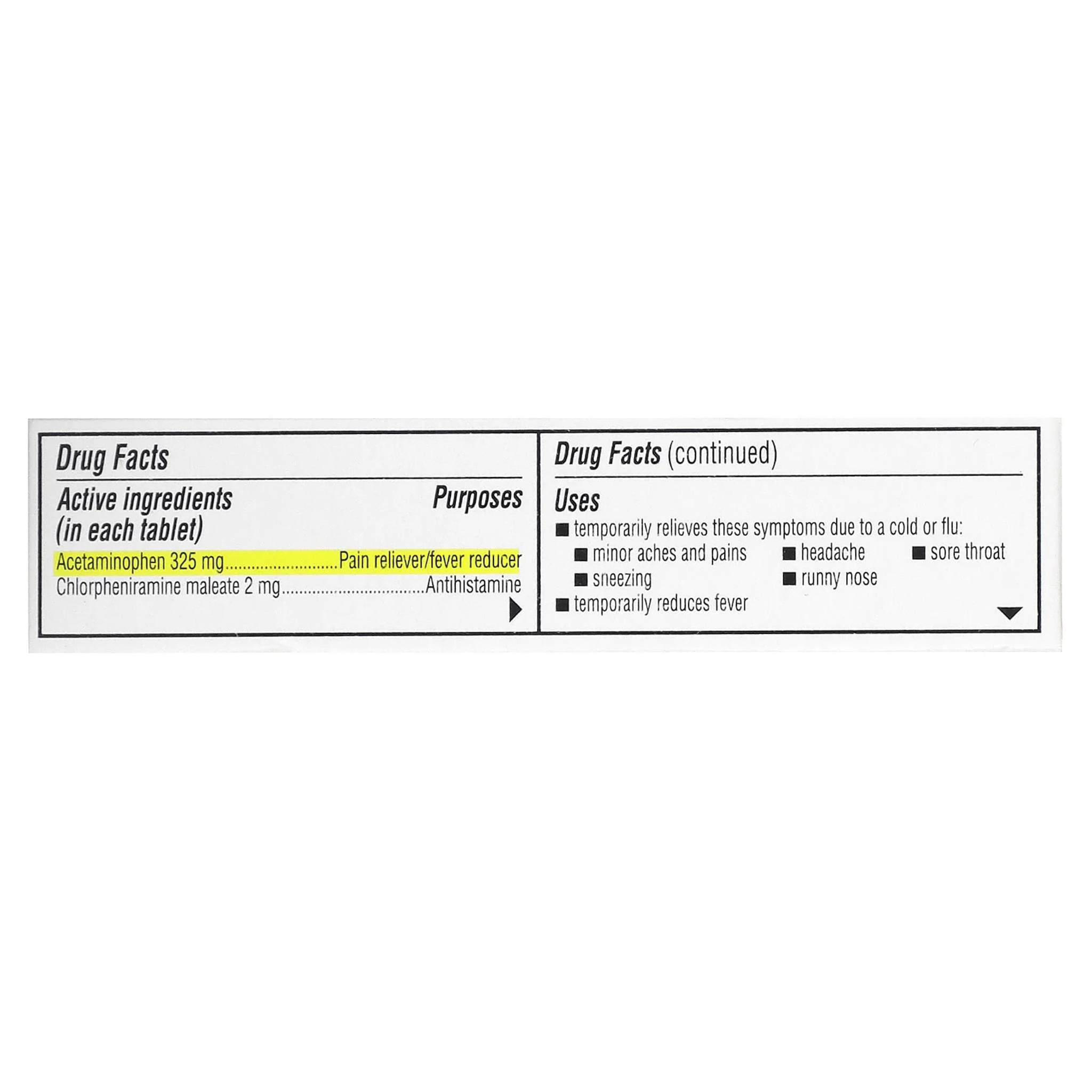 Coricidin HBP Cold & Flu Relief Tablets, High Blood Pressure, 20 Ct
