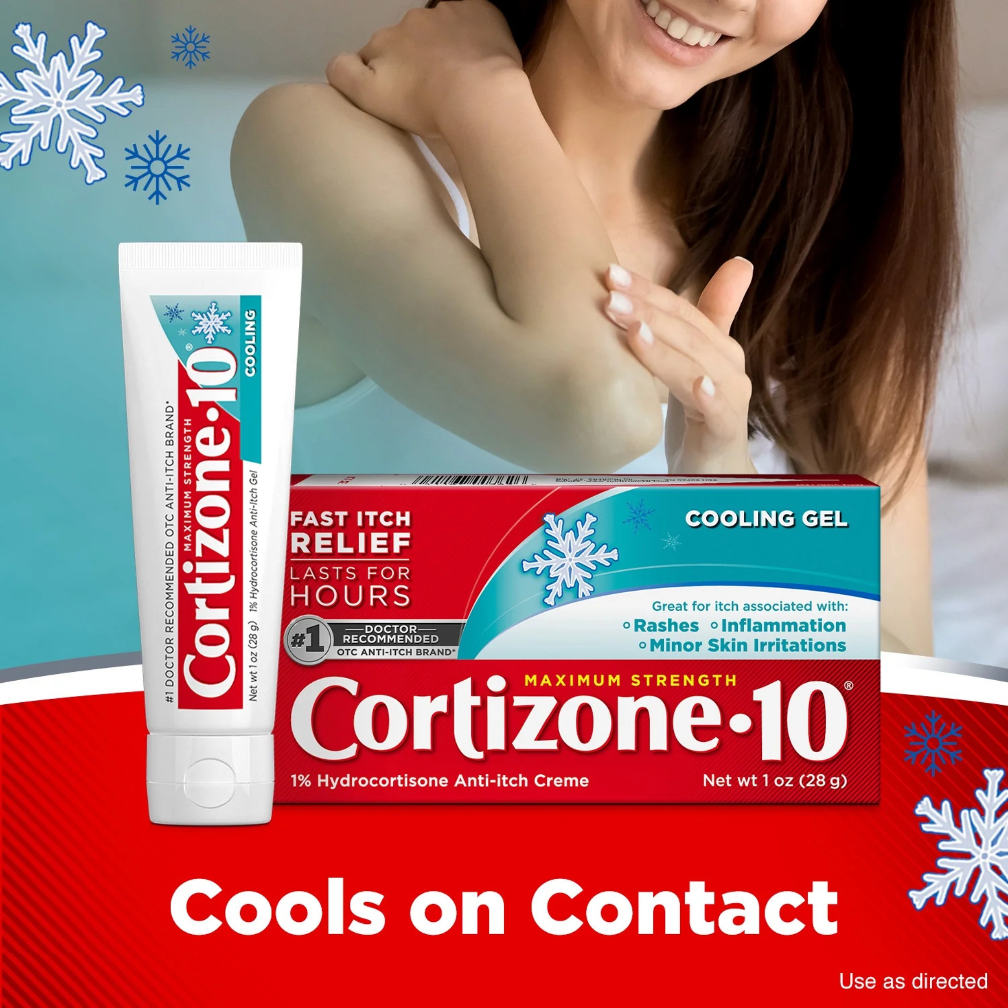Cortizone-10, Cooling 1% Hydrocortisone Cream, Maximum Strength Anti-Itch Gel for Bug Bite Relief, 1 oz