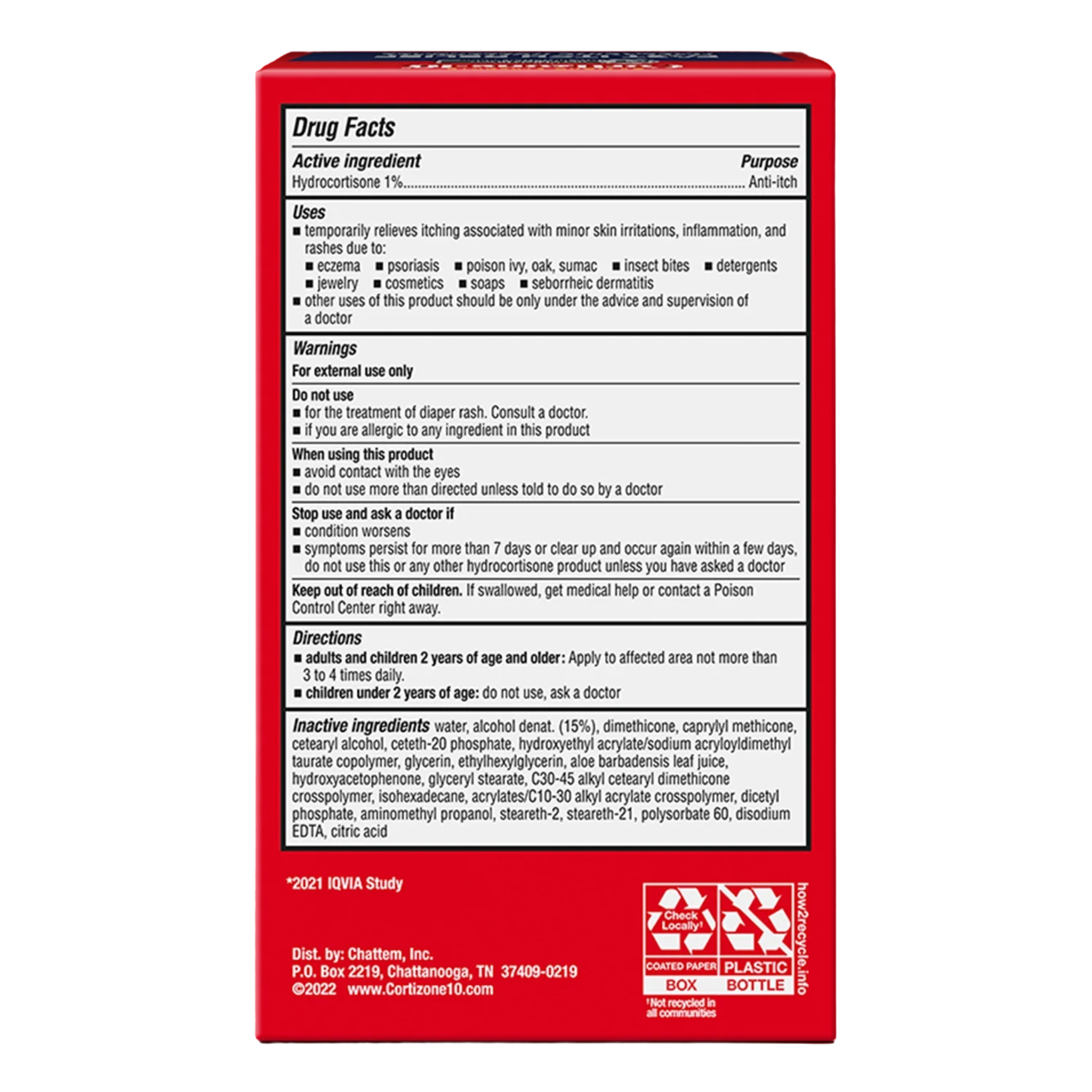 Cortizone-10, Massaging Rollerball for Itch Relief, Maximum Strength 1% Hydrocortisone, Anti-Itch and Bug Bite Relief, 1.5 oz