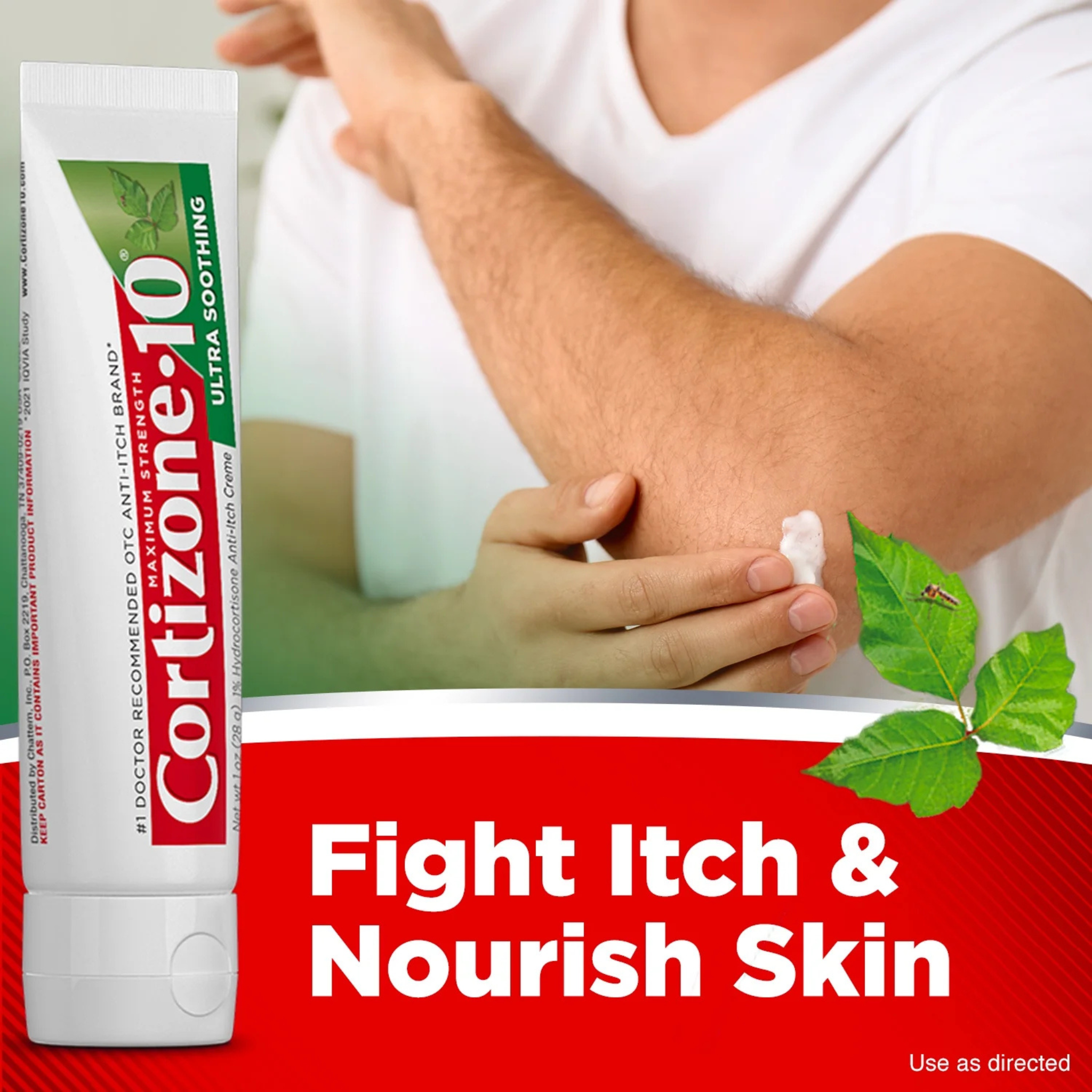 Cortizone-10, Ultra Moisturizing Anti-Itch Cream for Bug Bite Relief, Maximum Strength 1% Hydrocortisone, 1 oz