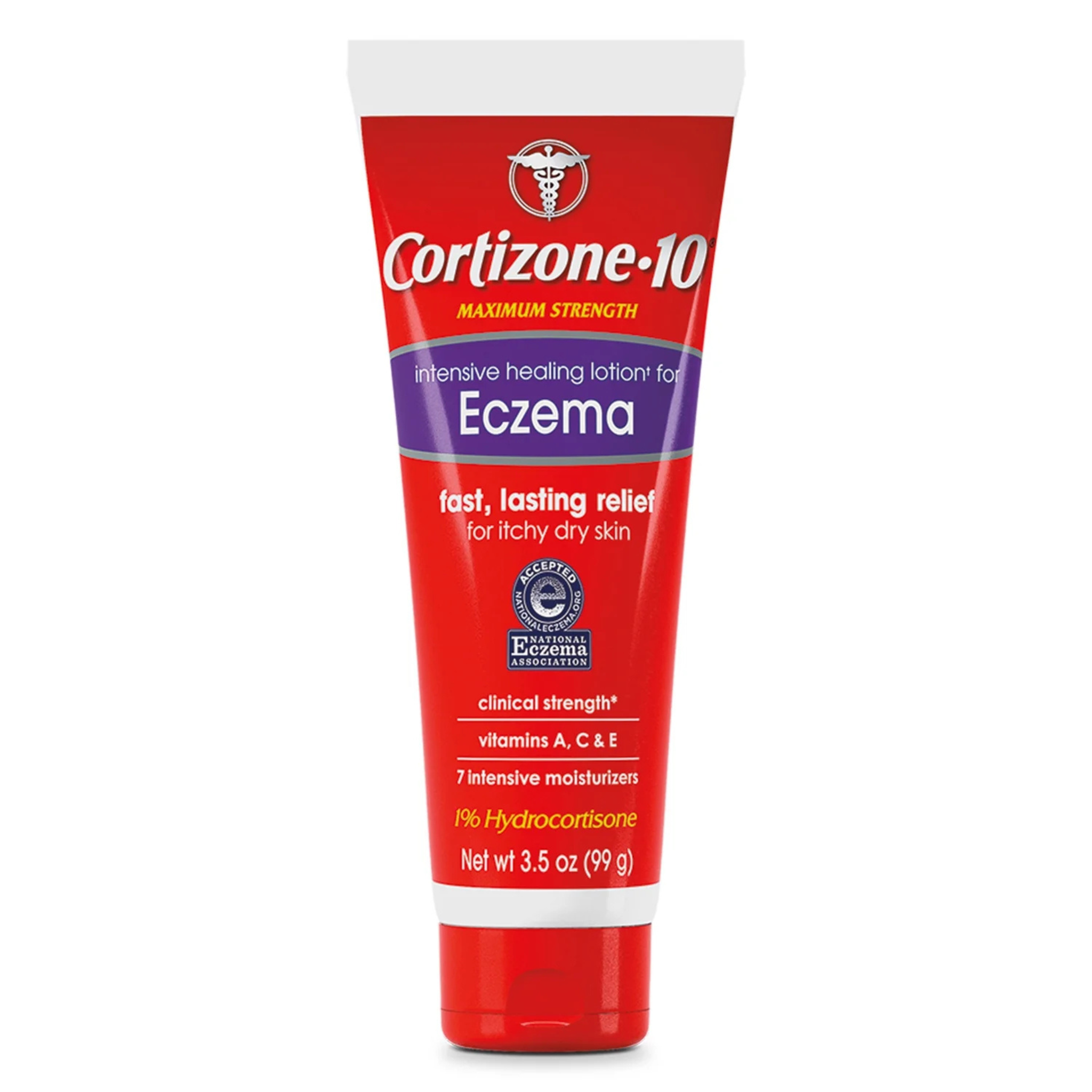 Cortizone 10, Maximum Strength Intensive Healing Eczema Lotion, Hydrocortisone 1% for Dry Skin Relief, 3.5 Oz