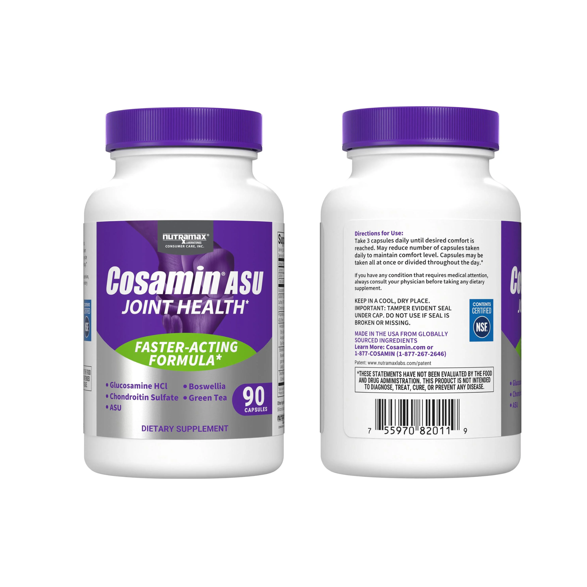 Cosamin ASU, Joint Health Support, Glucosamine & Chondroitin with ASU Complex, 90 Capsules