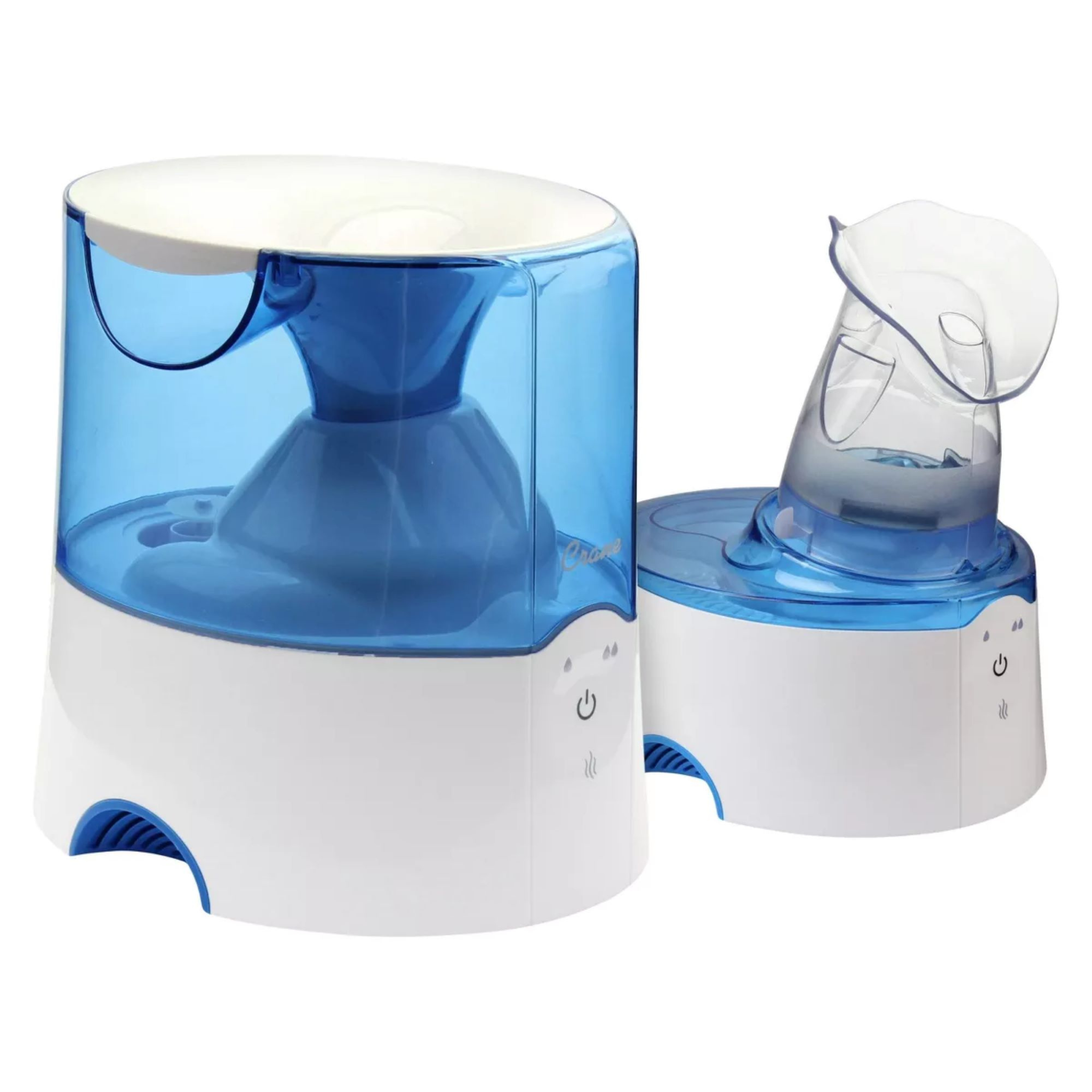 Crane 0.5 Gal. 2-in-1 Warm Mist Humidifier & Respiration Steam Inhaler for Personal Therapeutic Use