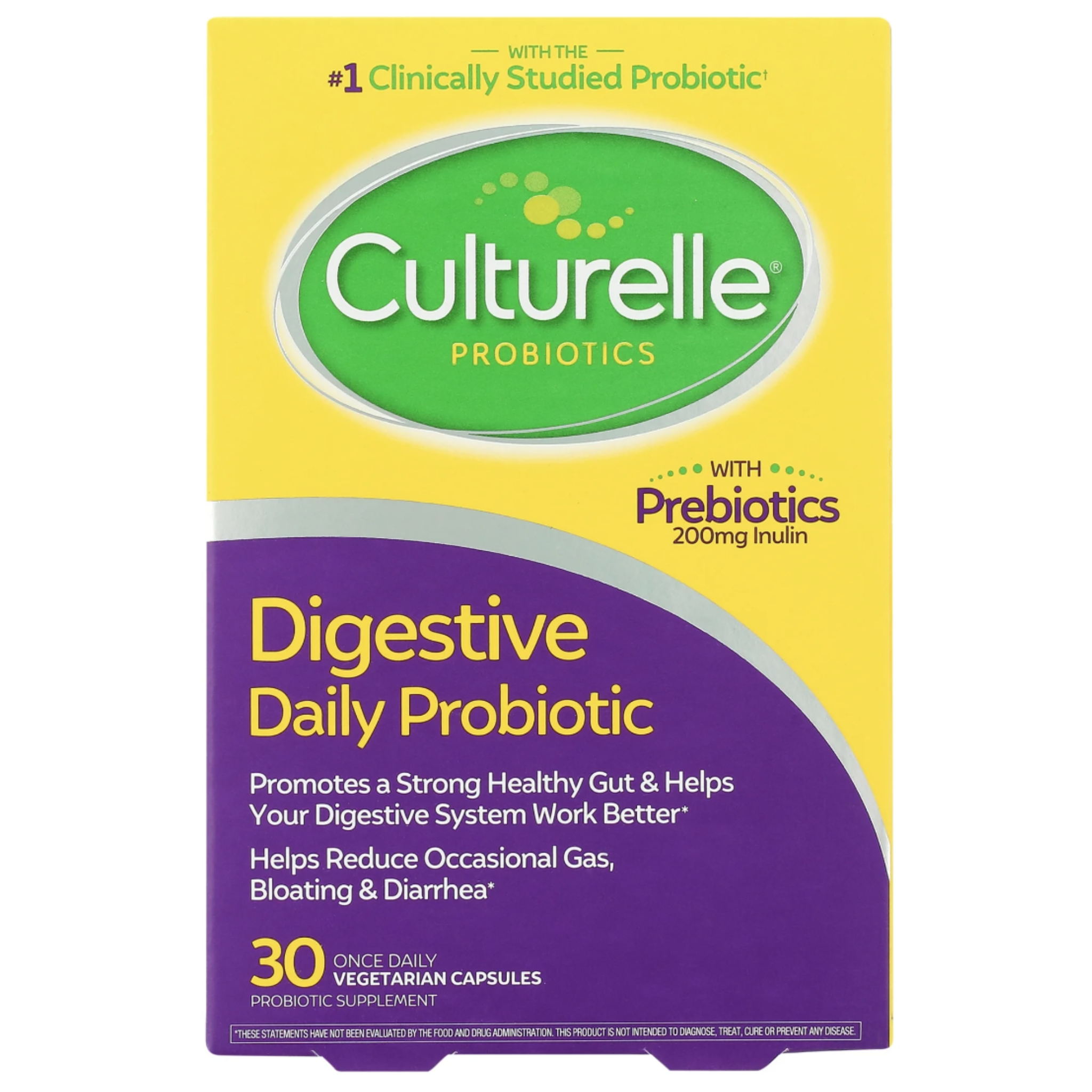 Culturelle Digestive Daily Probiotic for Digestive and Gut Health for Men and Women, 30 Capsules