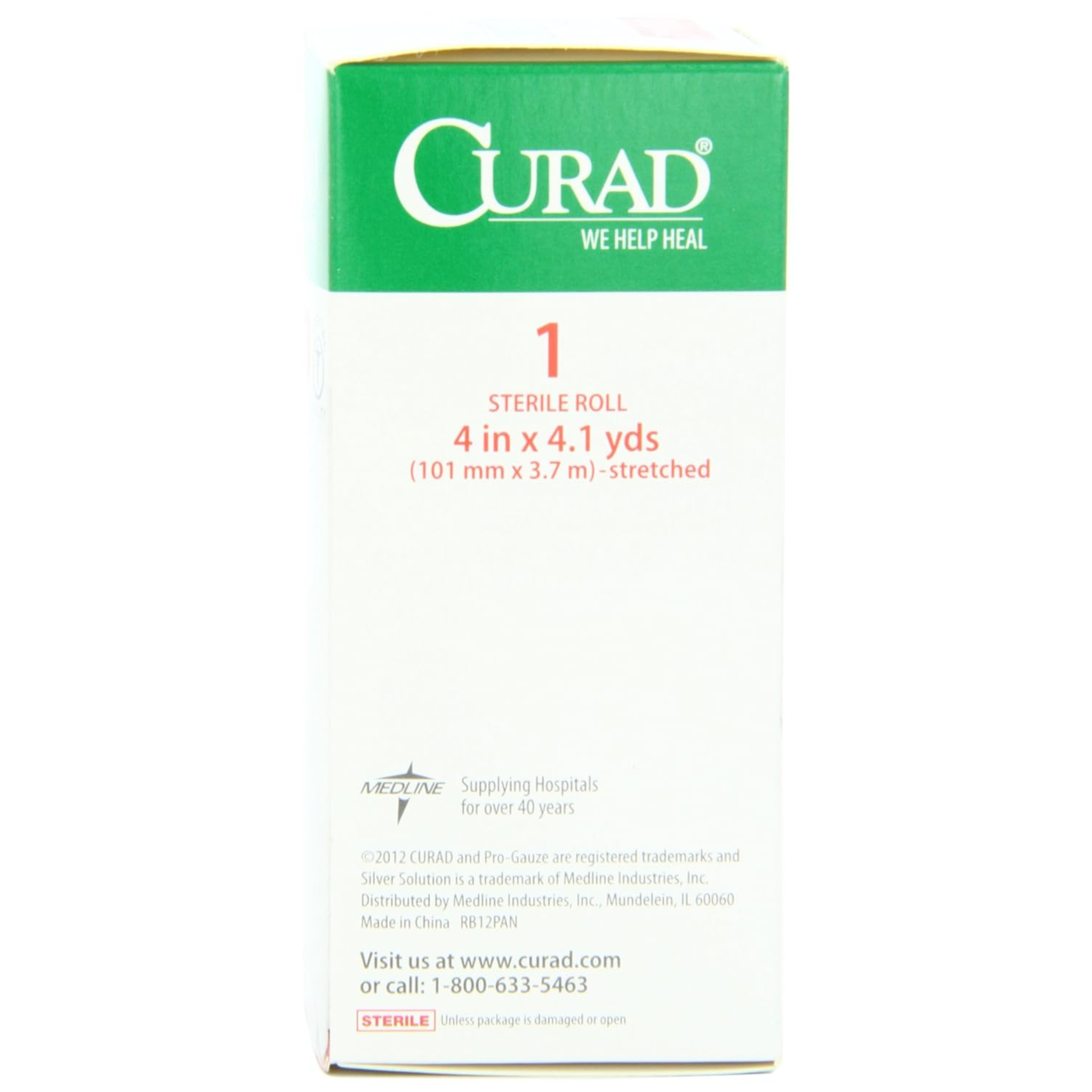 Curad Stretched Rolled Gauze, 4 Inches X 4.1 Yards, 1 Roll