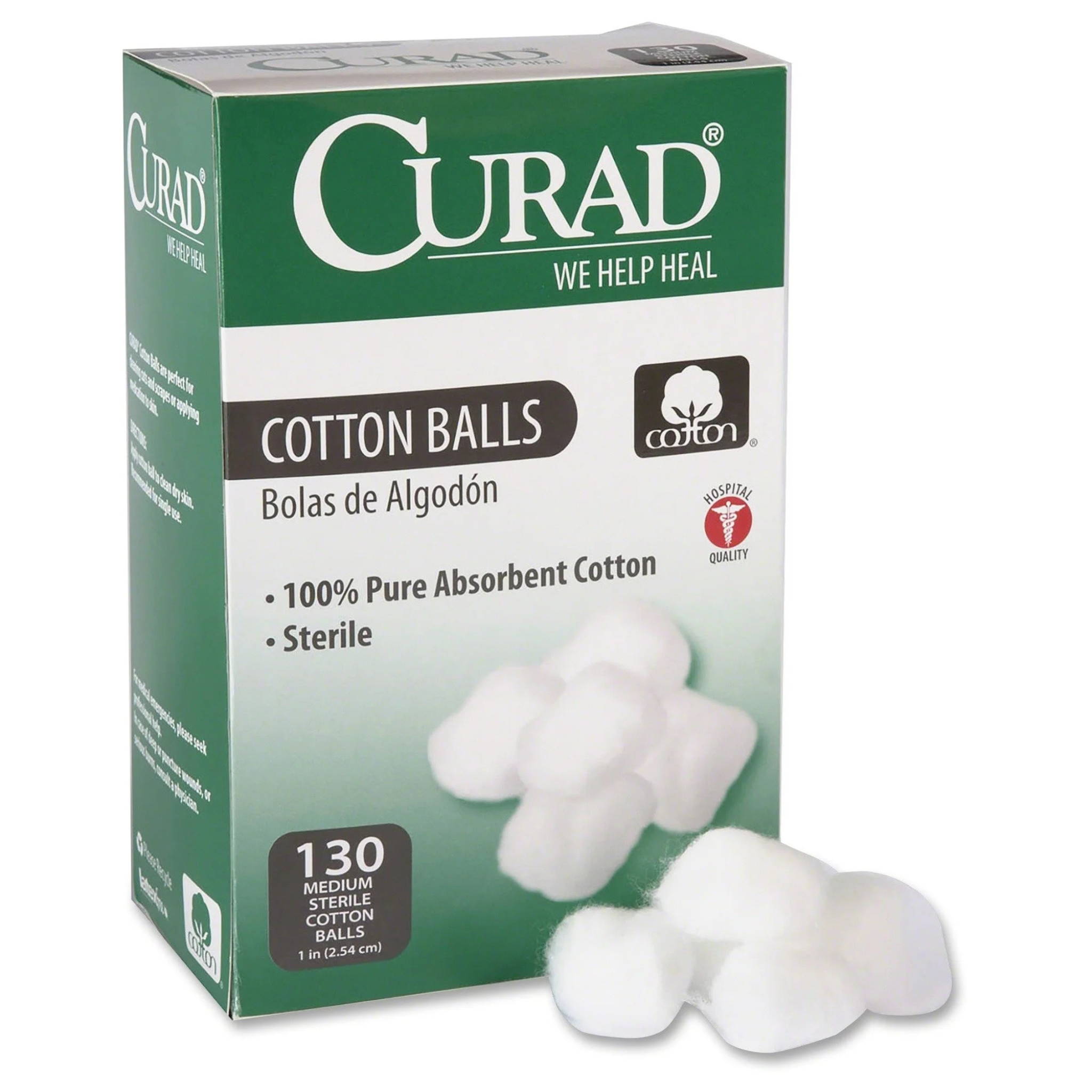 Curad Sterile Cotton Balls, 130 Ea