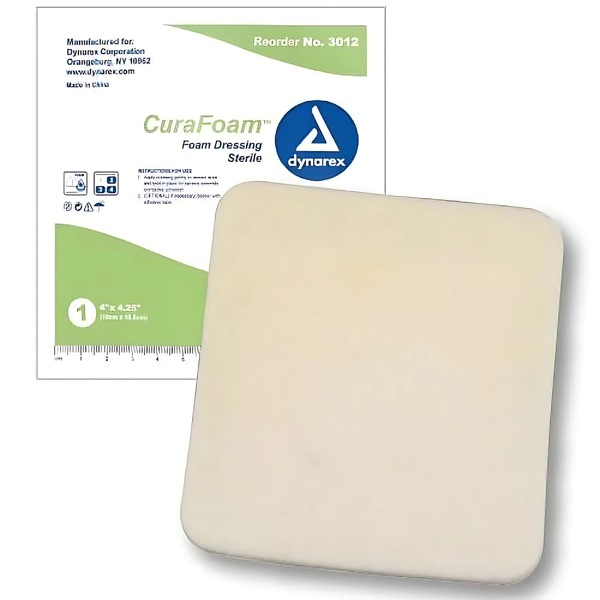 Curafoam Foam Dressing 4 X 4.25 Box 10