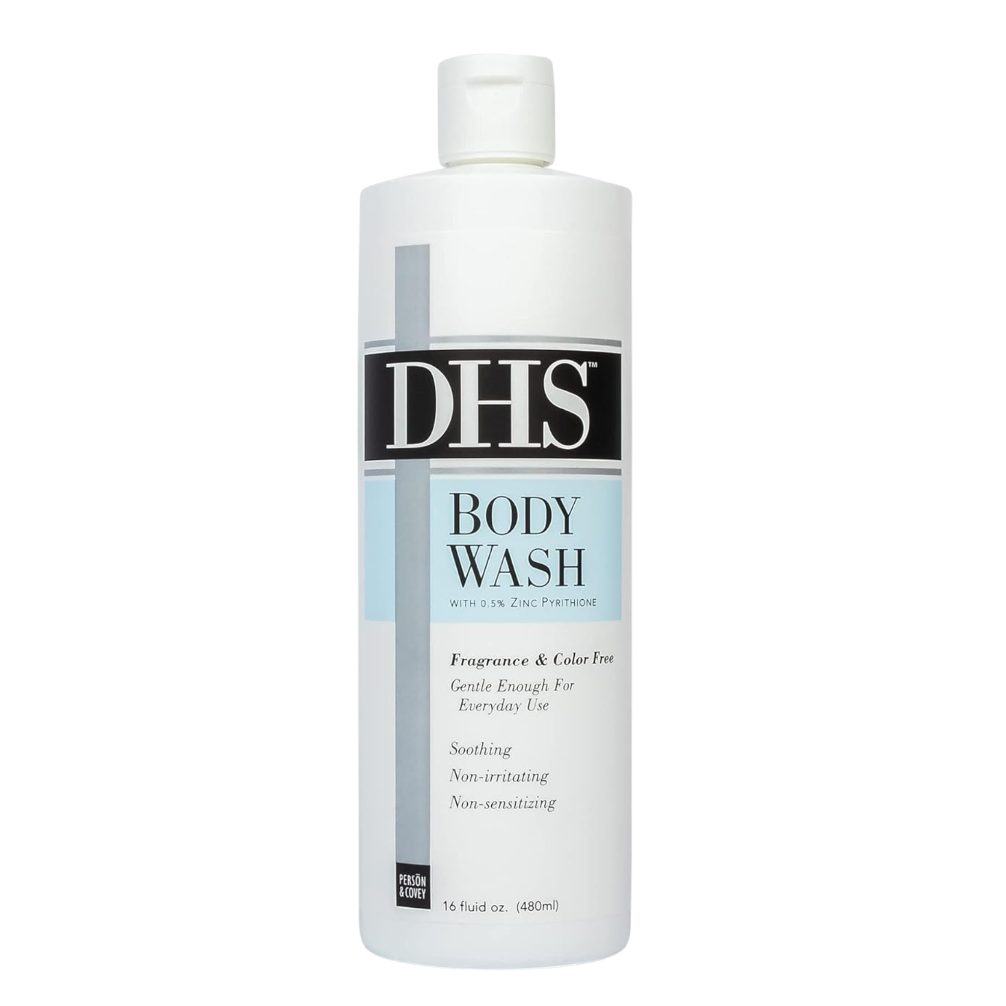 Person & Covey®, DHS Body Wash, Gentle and Fragrance-Free Cleanser for Sensitive Skin, 16 fl oz - Pharmaful