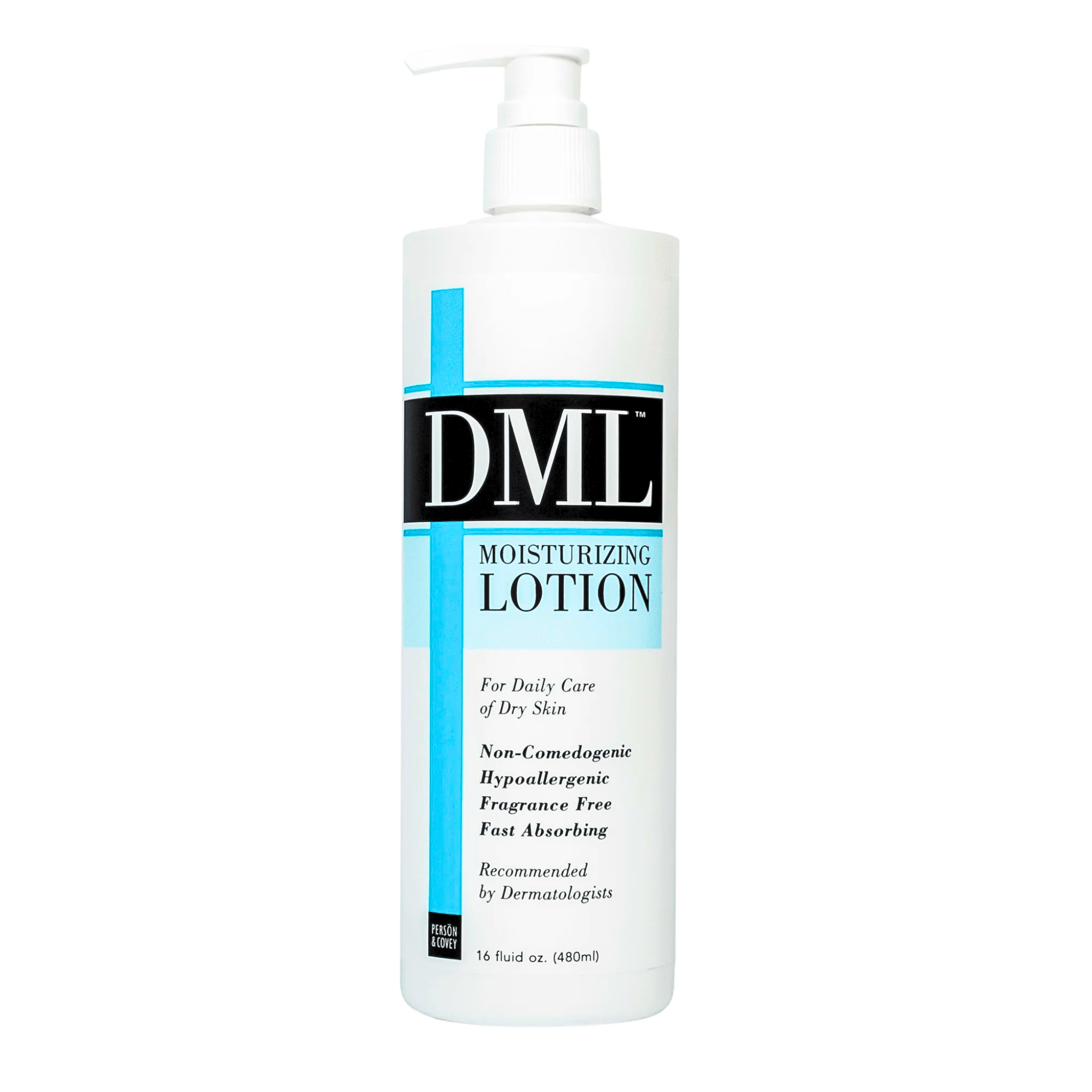 DML®, Moisturizing Lotion, Unscented Skin Care for Women & Men, 16 oz Pump Bottle