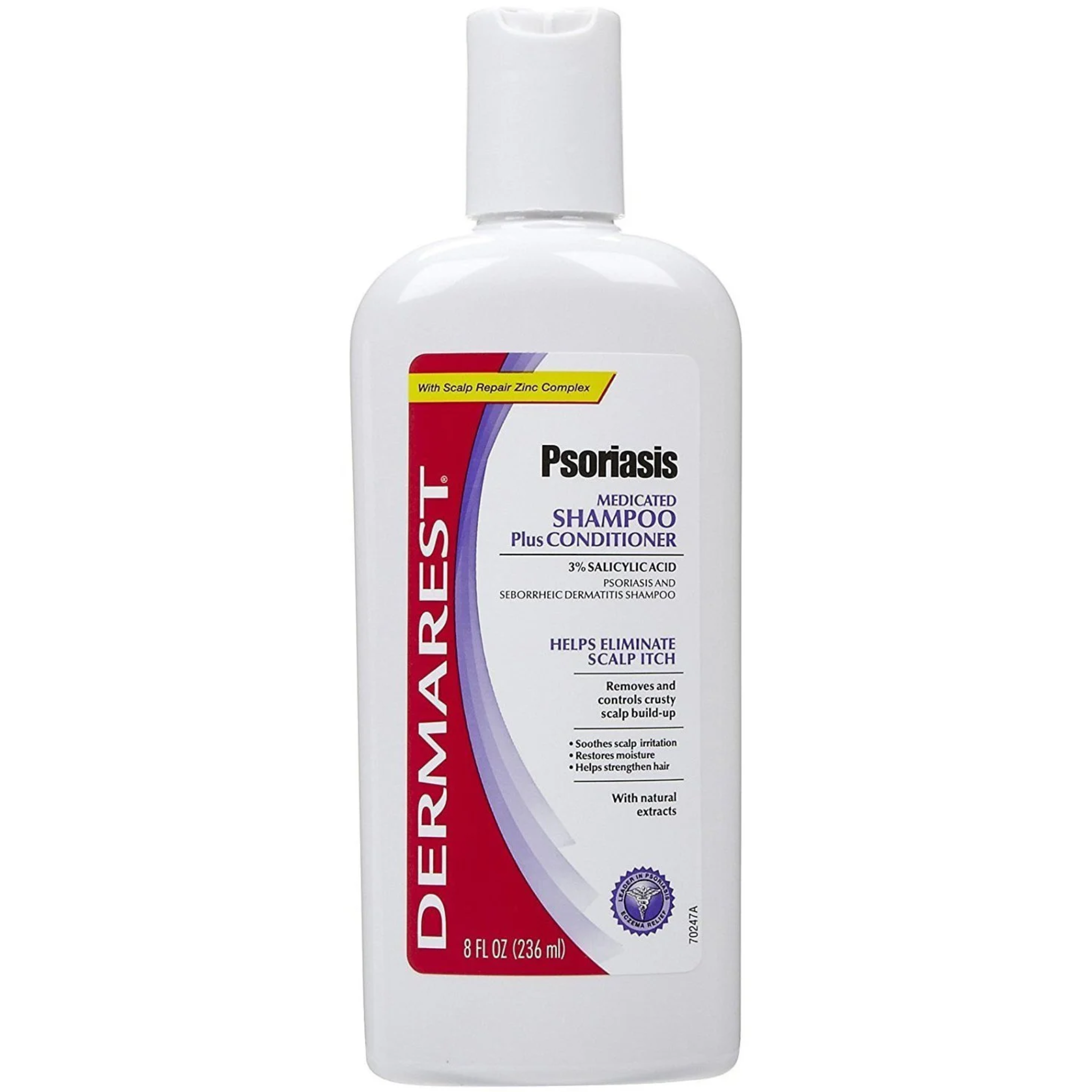 Dermarest, Psoriasis Medicated Shampoo & Conditioner, Natural Extracts for Scalp Care, 8 oz