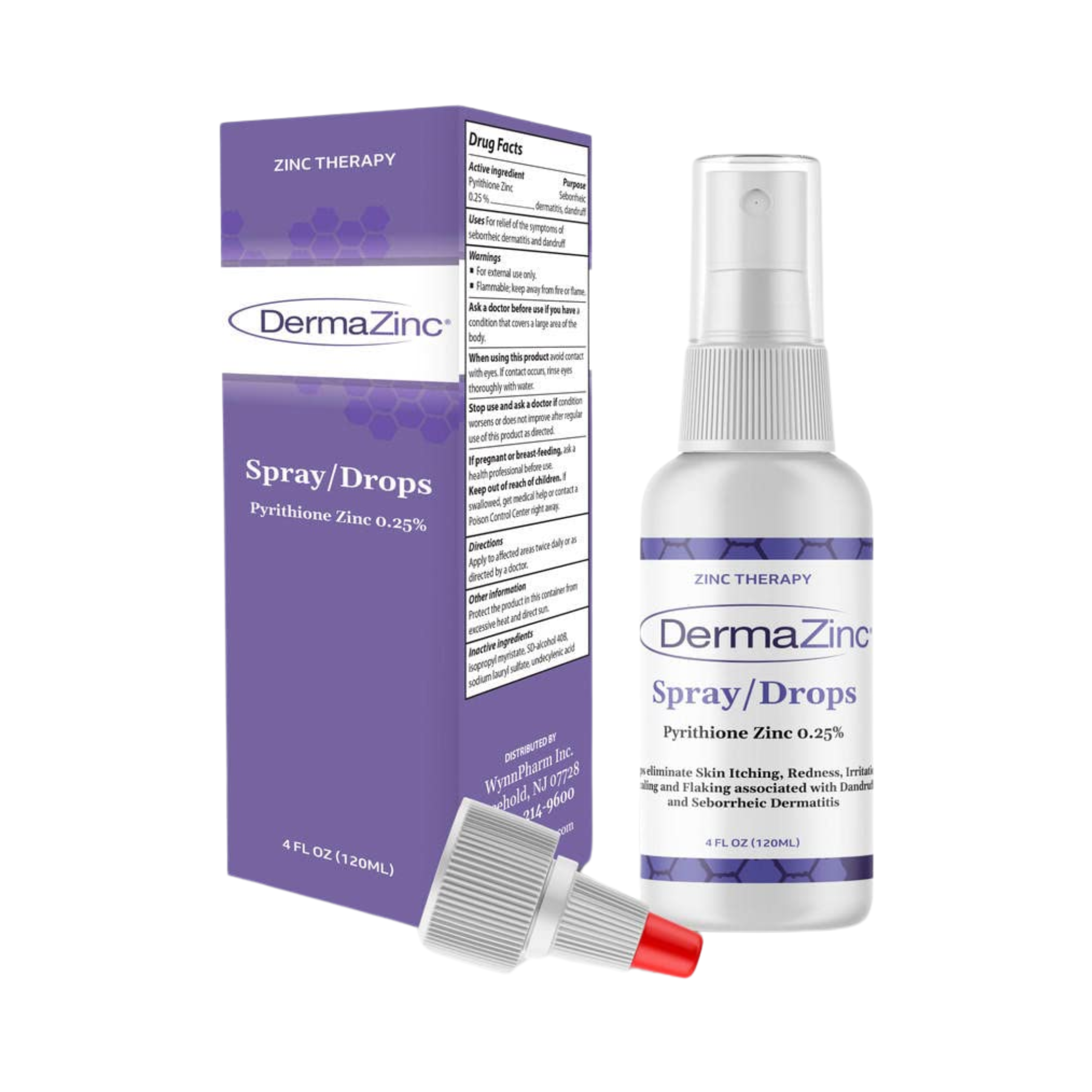 DermaZinc, Zinc Therapy Spray/Drops, Fast-Acting Relief for Skin Irritations, 4 oz Bottle - Pharmaful