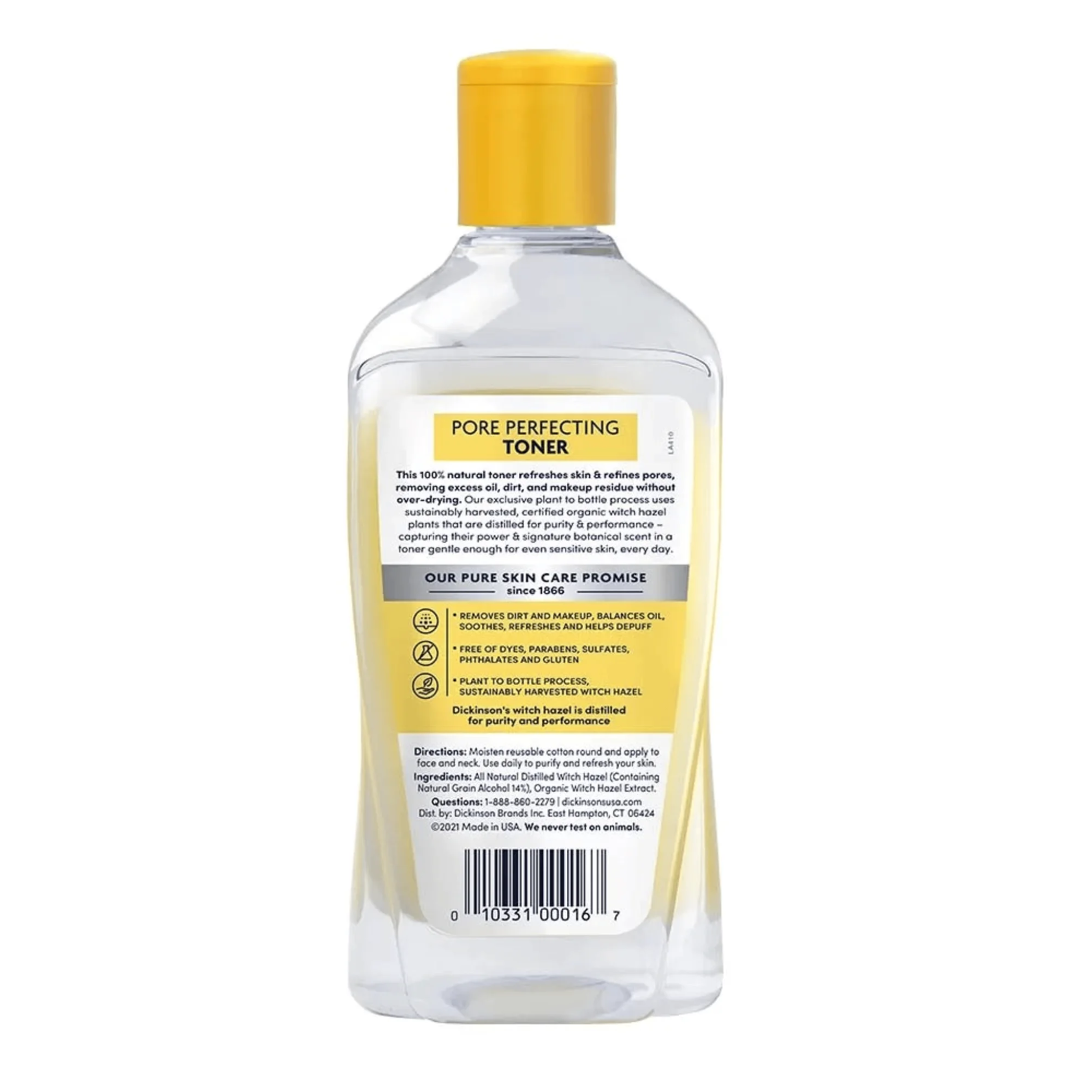 Dickinson's, Original Witch Hazel Pore Perfecting Toner, Refines and Balances Skin, 16 oz