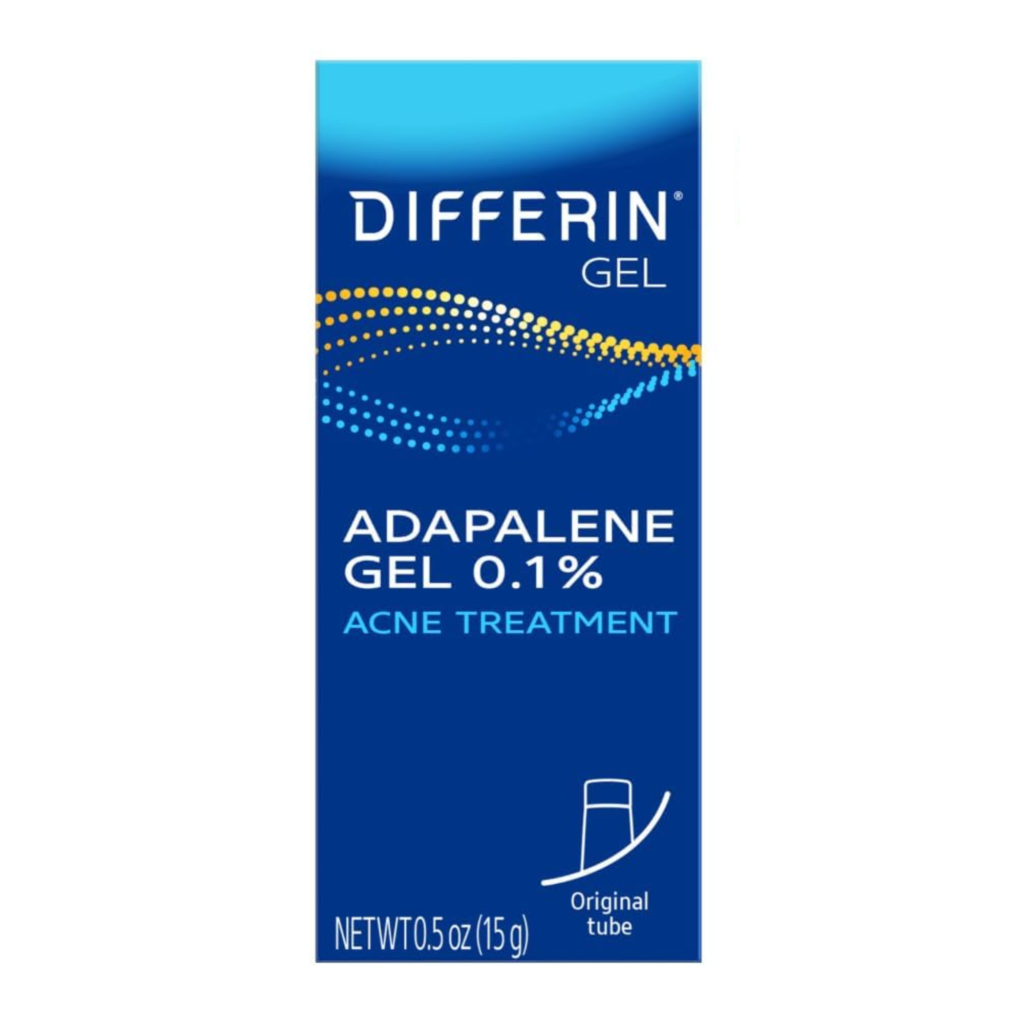 Differin, Adapalene Gel 0.1% Acne Treatment with Retinoid, Clear Skin Formula, 0.5 oz