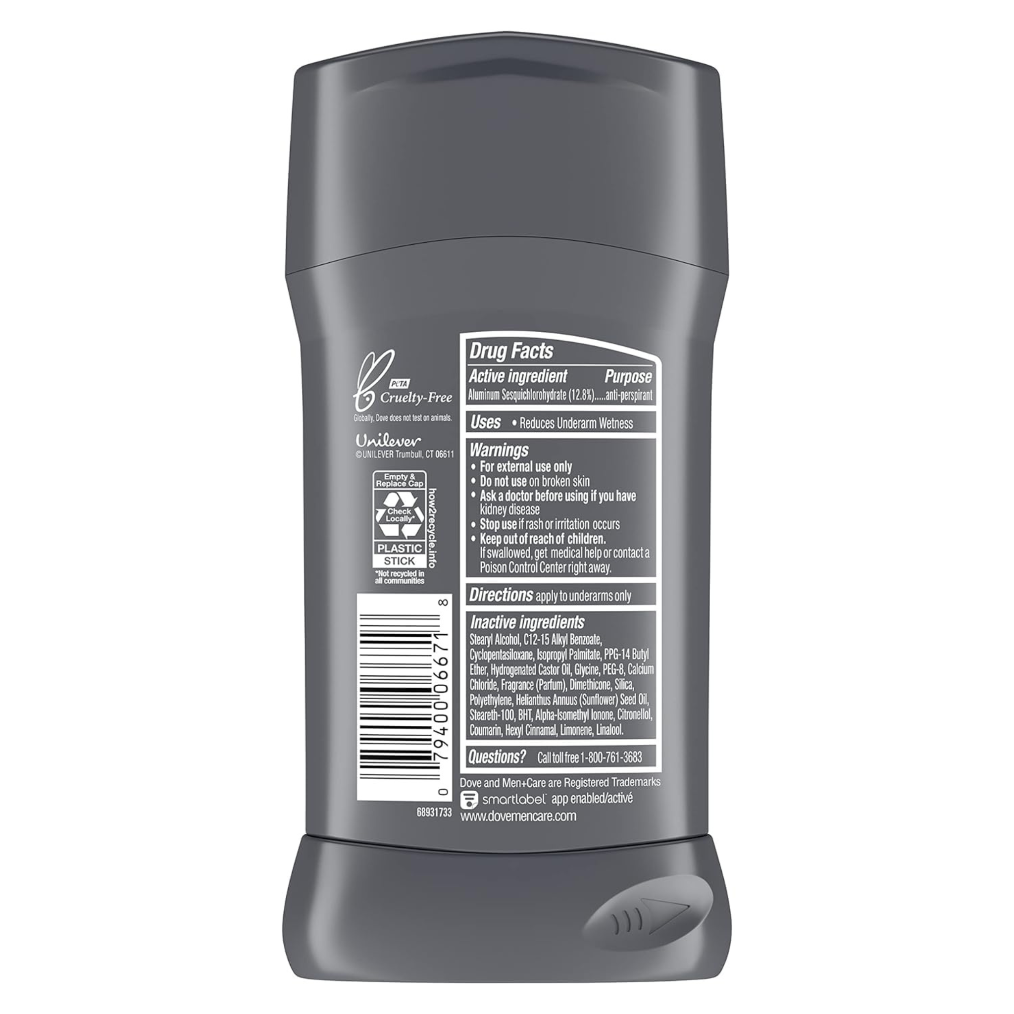 Dove Men+Care Antiperspirant Deodorant 48-Hour Sweat And Odor Protection Clean Comfort Antiperspirant For Men Formulated With Vitamin E And Triple Action Moisturizer 2.7 Oz