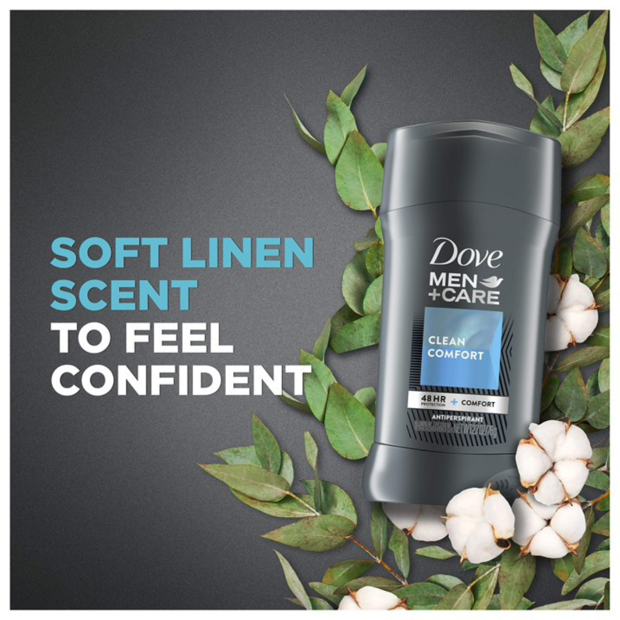 Dove Men+Care Antiperspirant Deodorant 48-Hour Sweat And Odor Protection Clean Comfort Antiperspirant For Men Formulated With Vitamin E And Triple Action Moisturizer 2.7 Oz