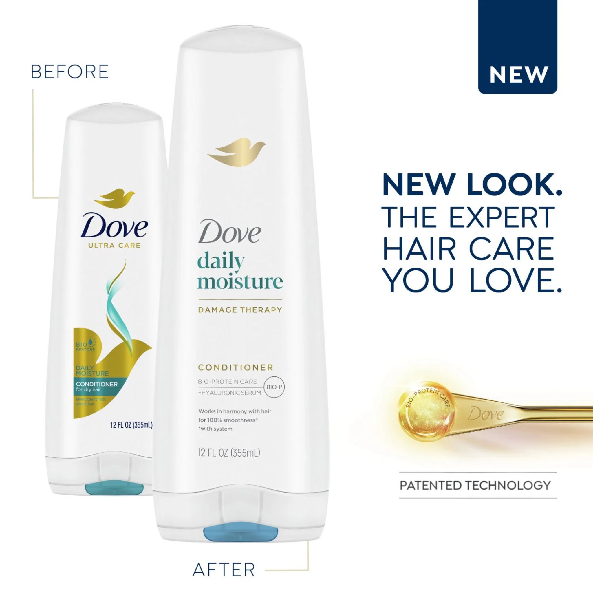 Dove, Nutritive Solutions Moisturizing Conditioner, Daily Moisture for Dry Hair, Deep Conditioning and Detangling, 12 oz