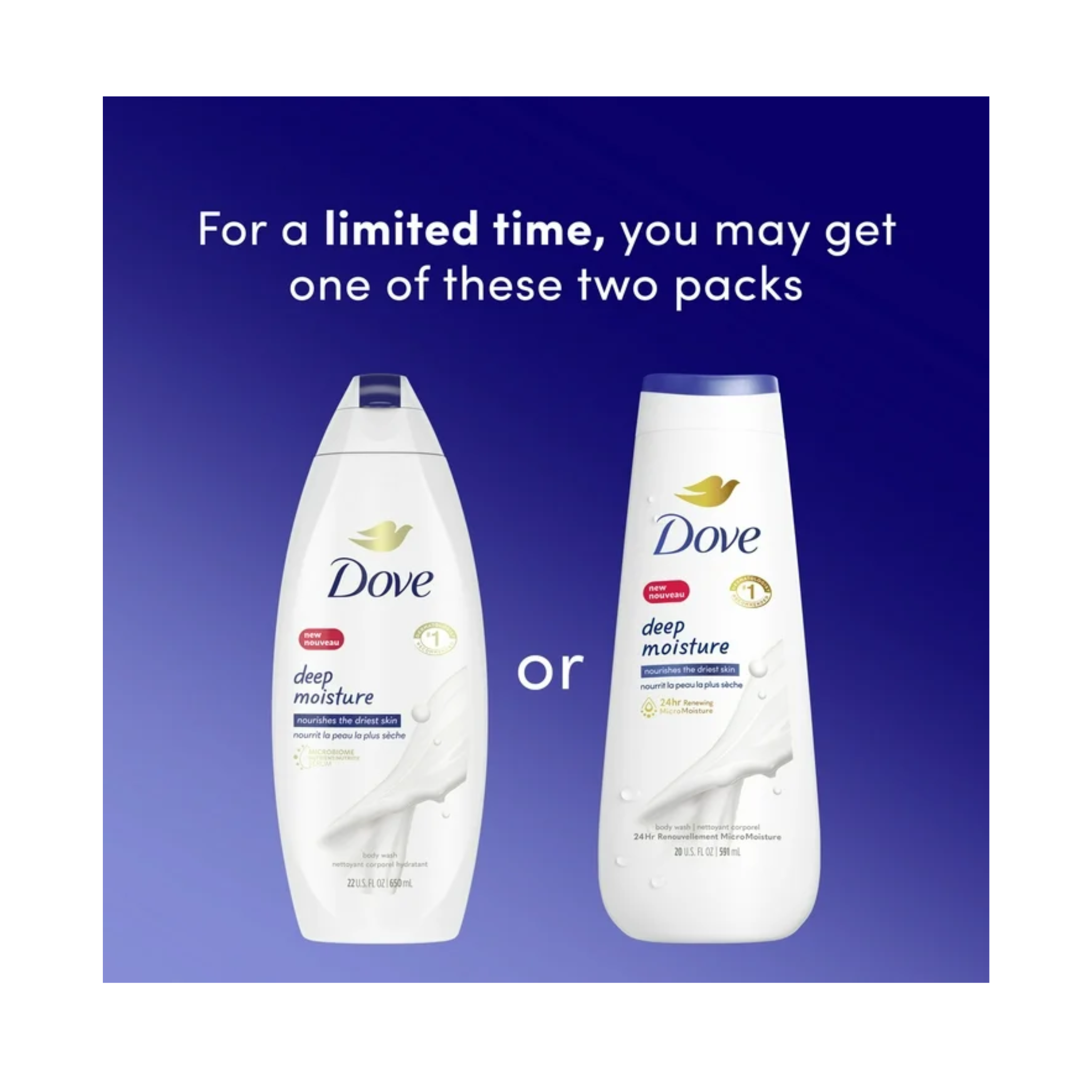 Dove®, Deep Moisture Body Wash, Nourishing and Long-Lasting Hydration for Soft Skin, 11 fl oz - Pharmaful