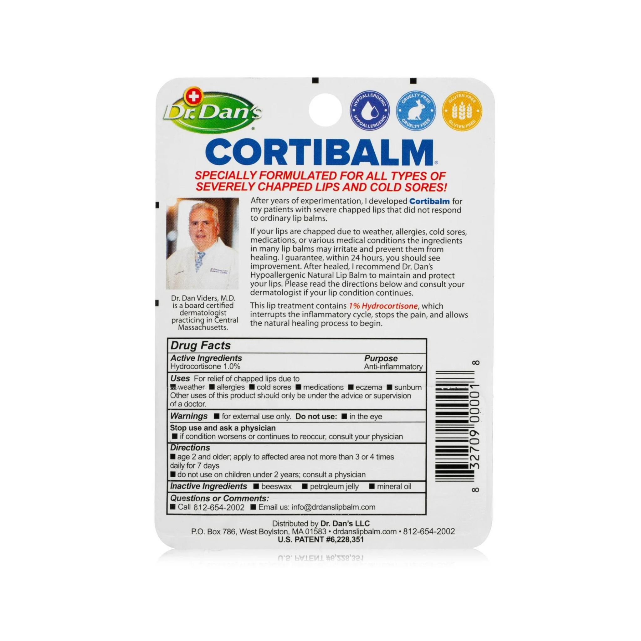 Dr. Dans Cortibalm Lip Balm for Chapped Lips - 0.14 oz
