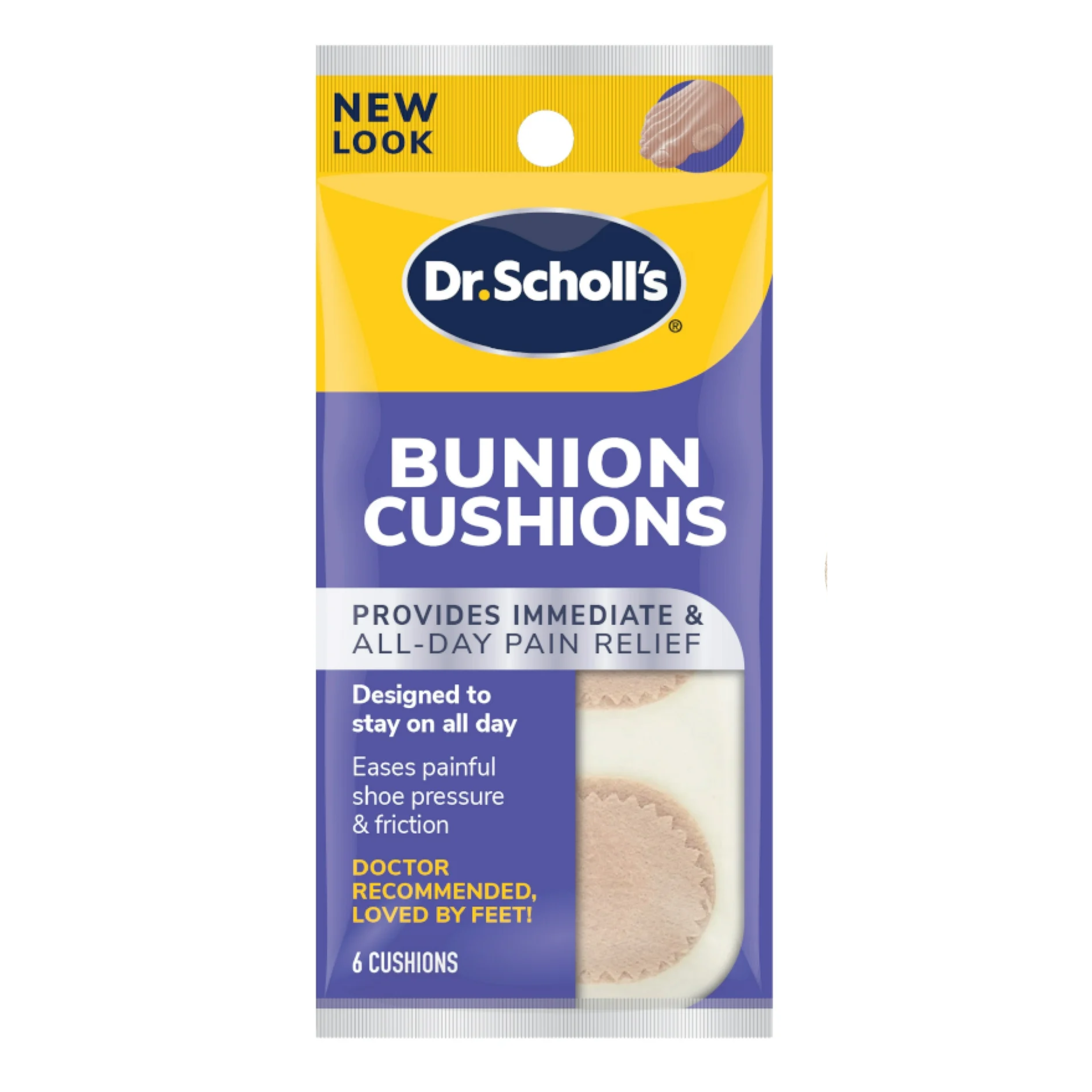 Dr. Scholl's, Bunion Cushions for Feet, Immediate and All-Day Pain Relief with Soft Padding, 6 Count - Pharmaful