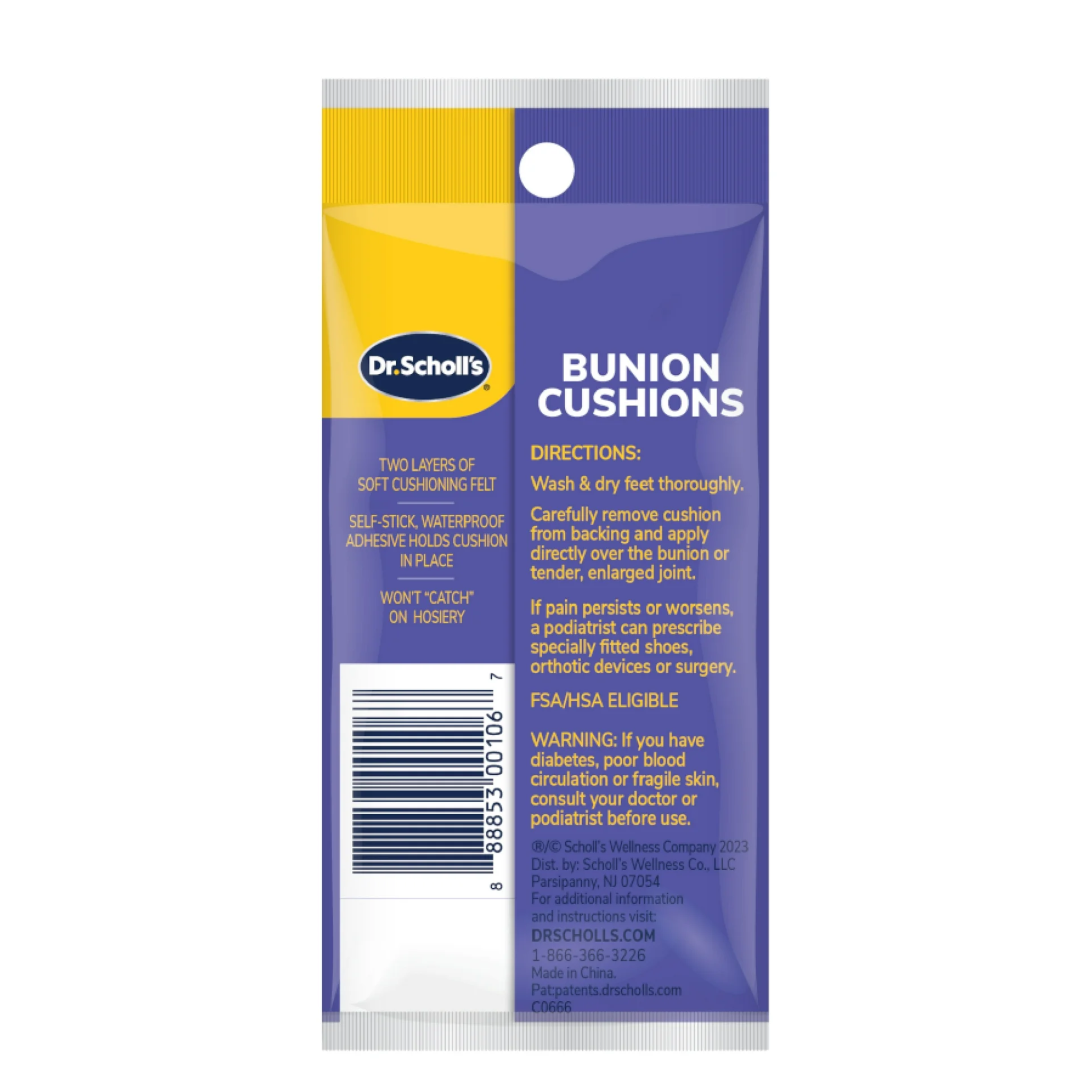 Dr. Scholl's, Bunion Cushions for Feet, Immediate and All-Day Pain Relief with Soft Padding, 6 Count - Pharmaful