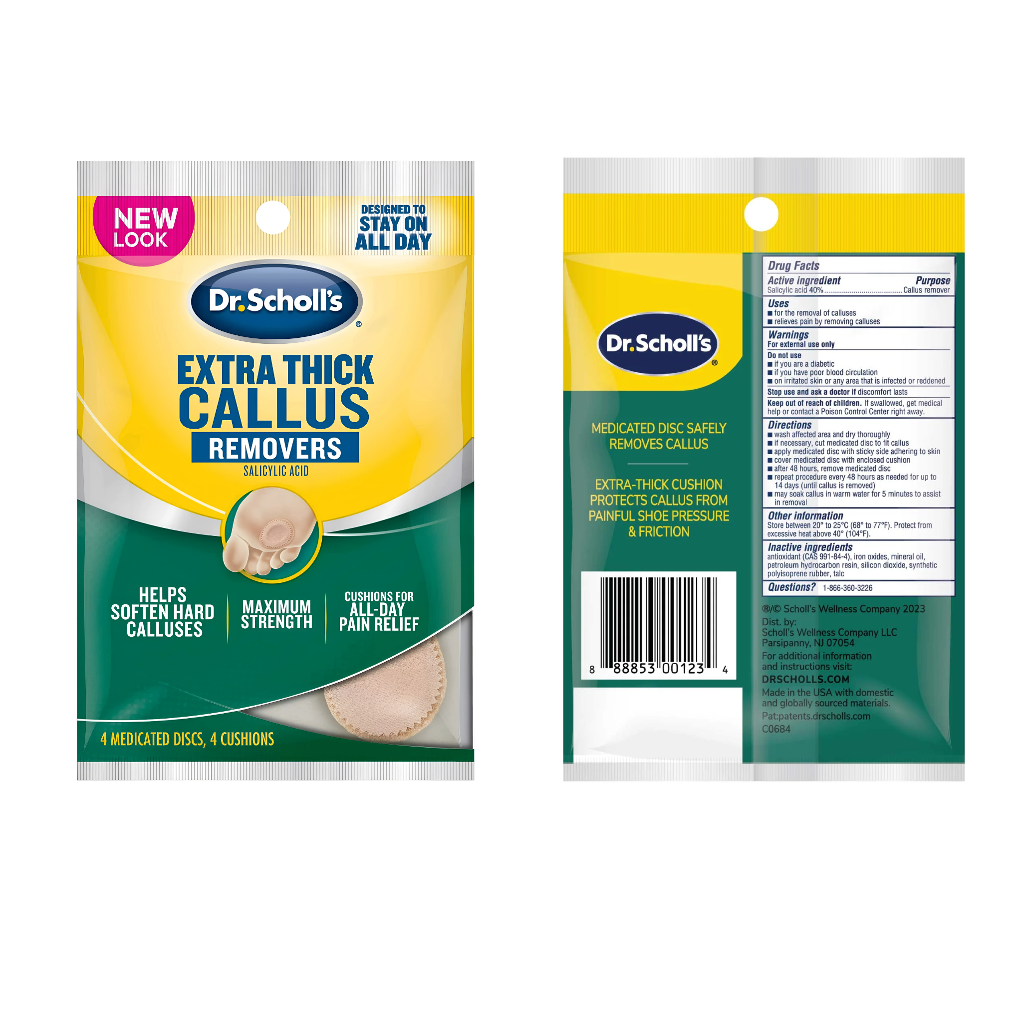 Dr. Scholl's, Extra Callus Removers, Extra-Thick Pads for Maximum Cushioning, 4 Count
