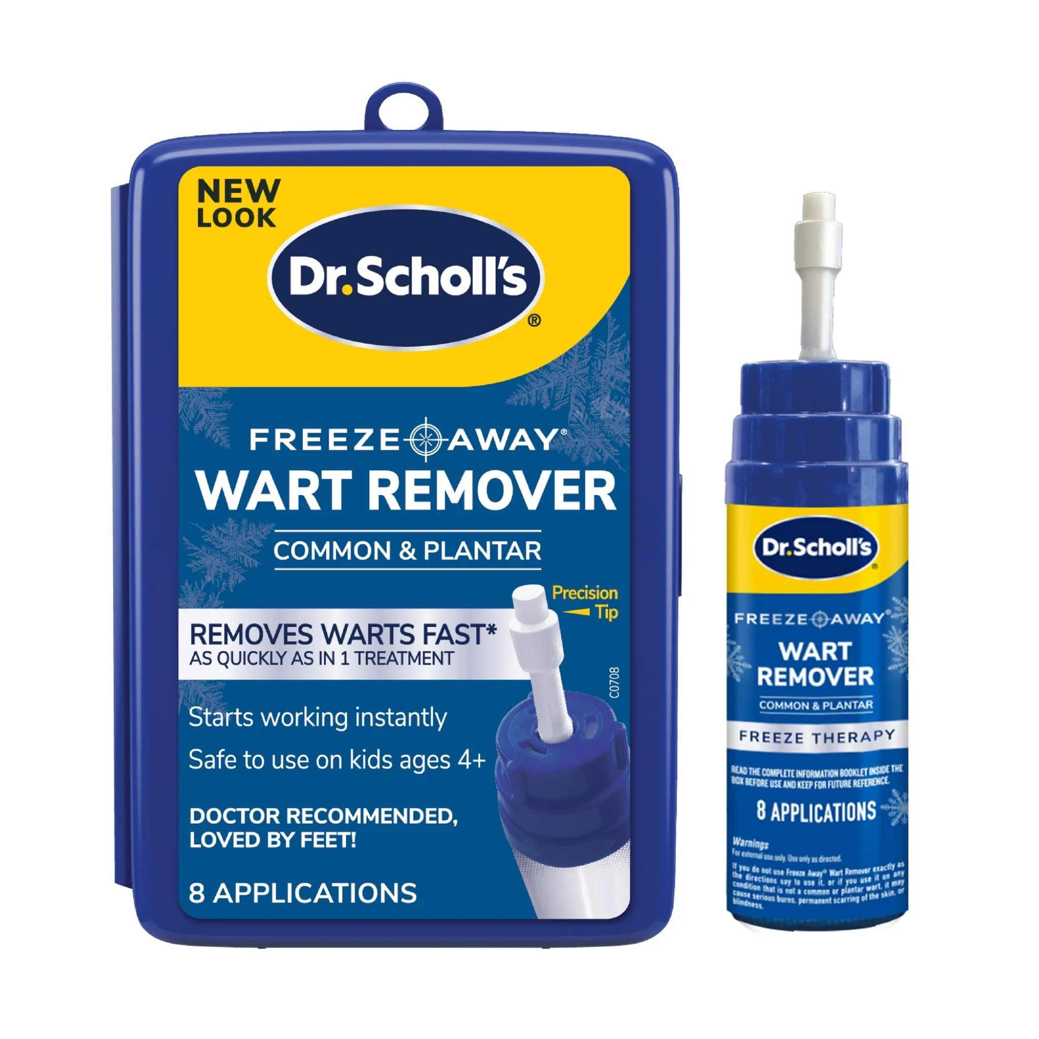 Dr. Scholl's, Freeze Away Wart Remover, Freeze Therapy for Common and Plantar Warts, 8 Applications