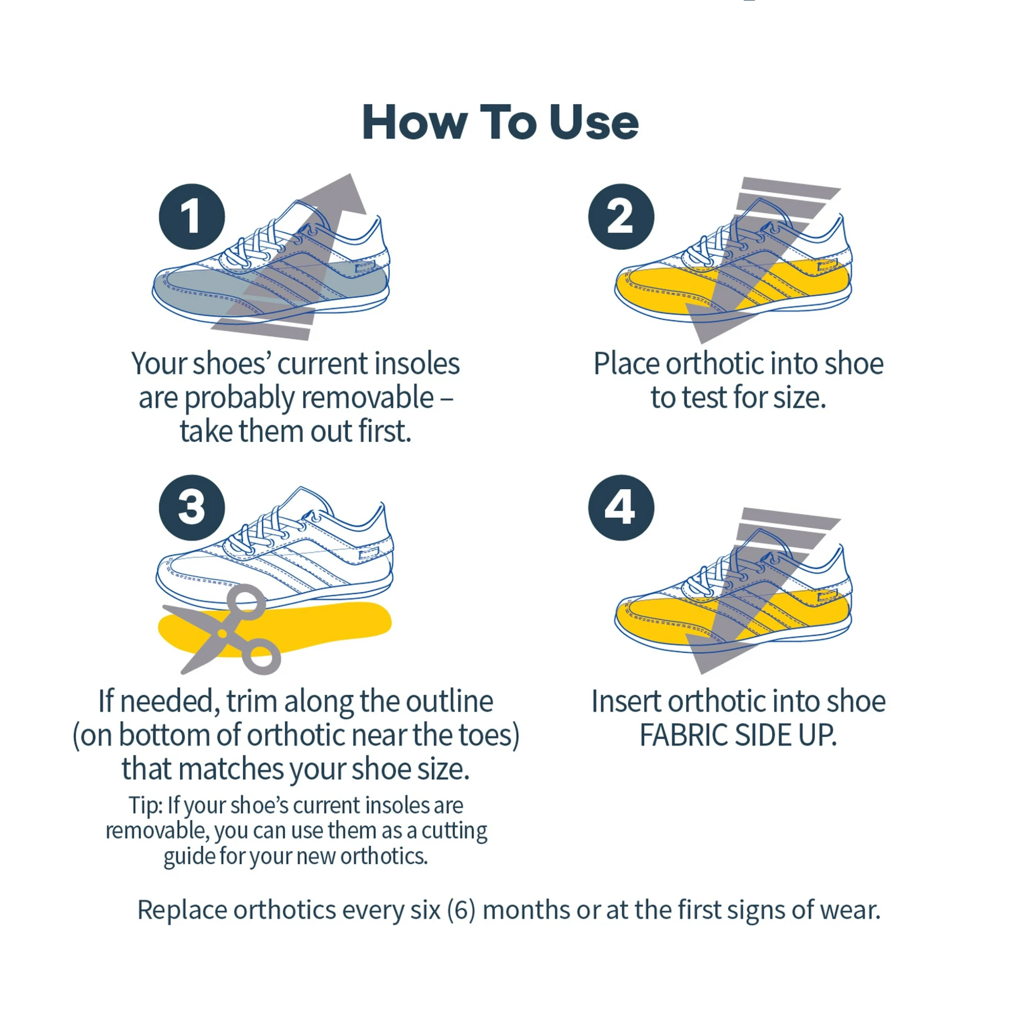 Dr. Scholl's, Pain Relief Orthotics for Lower Back Pain, Men's Insoles Size 8-15, 1 Pair