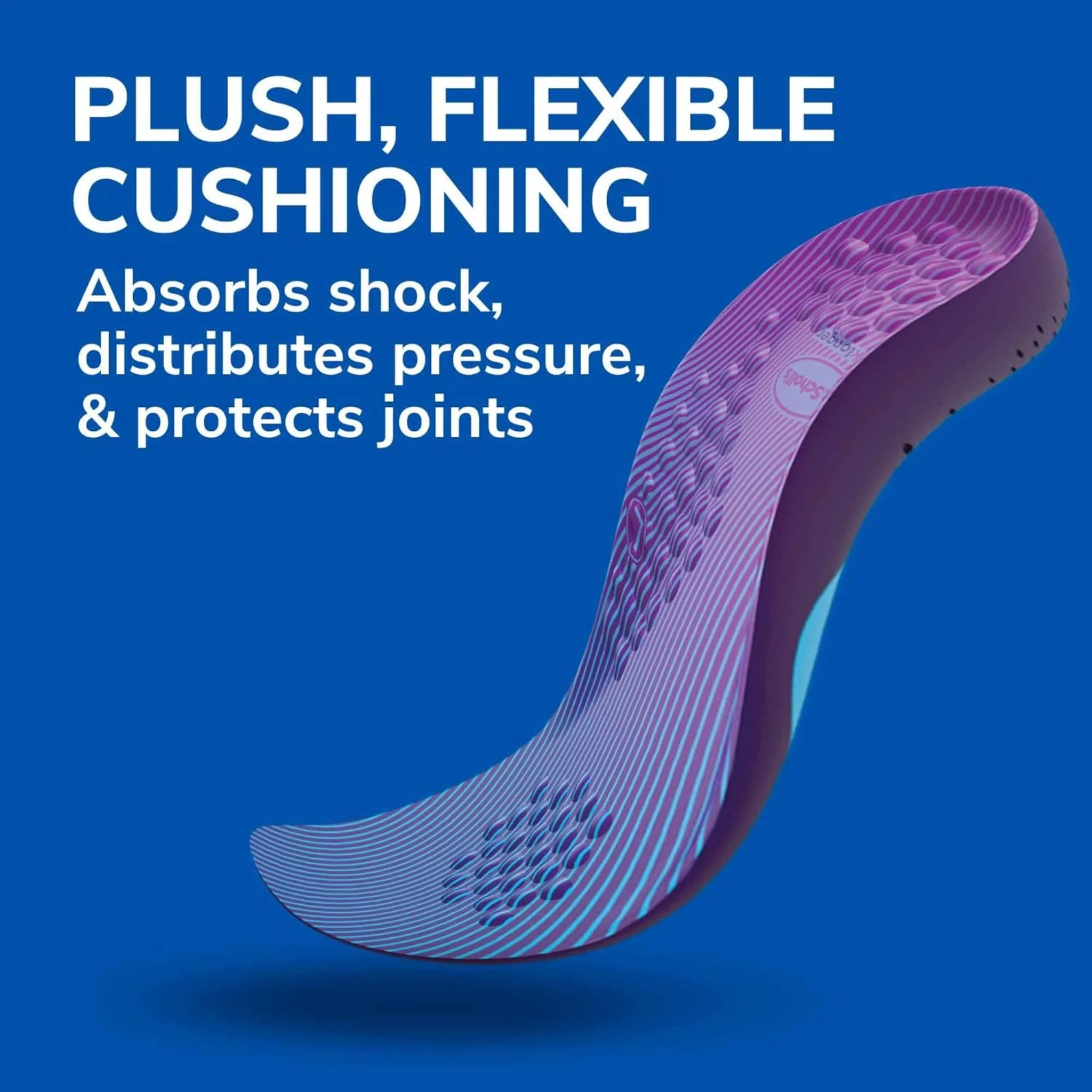 Dr. Scholl's, Walk Longer Insoles, Comfortable Plush Foam Inserts for Women, Ideal for All-Day Comfort, Shoe Sizes 6-10, 1 Pair