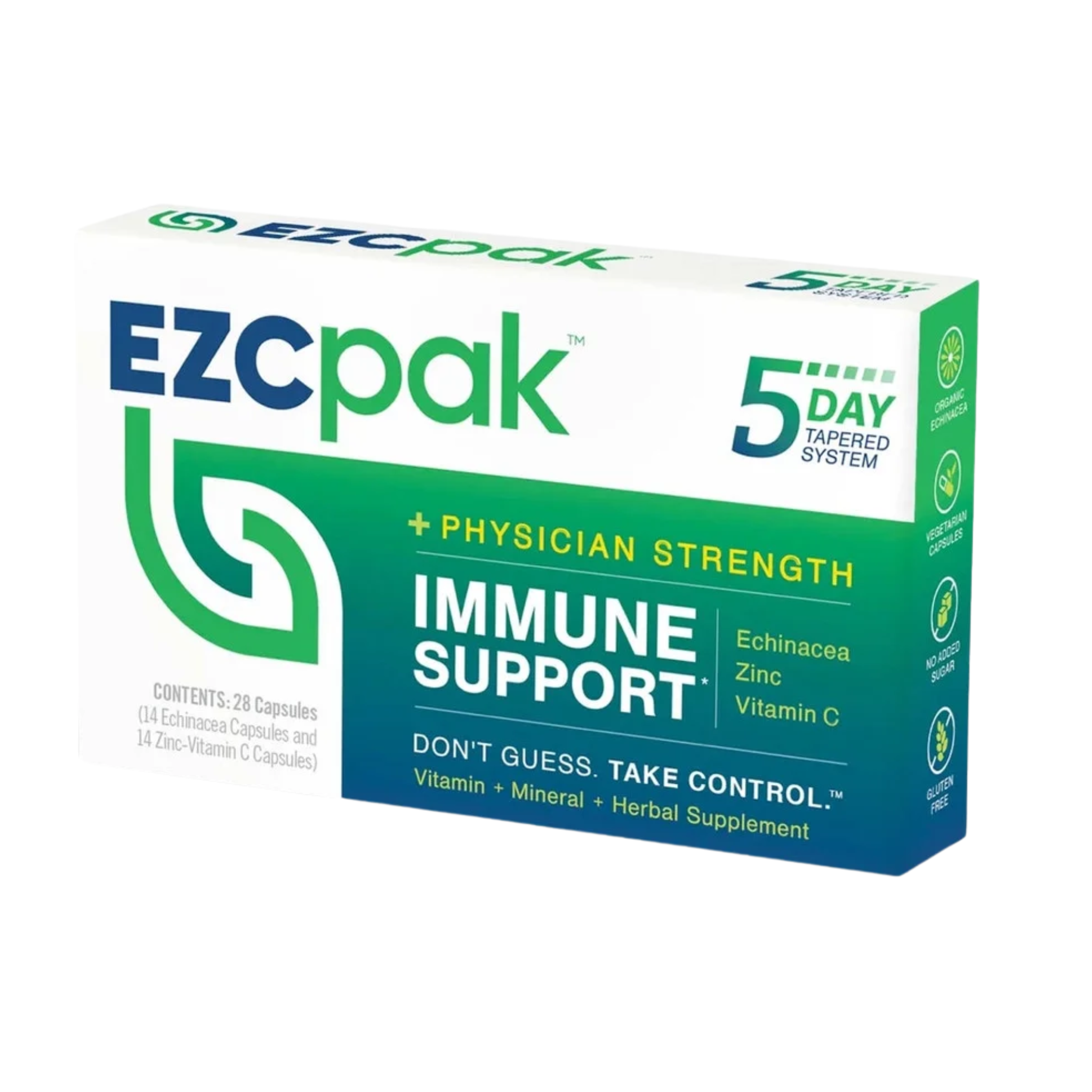 EZC Pak, Echinacea, Zinc & Vitamin C, Immune Support Supplement, 1 Pack