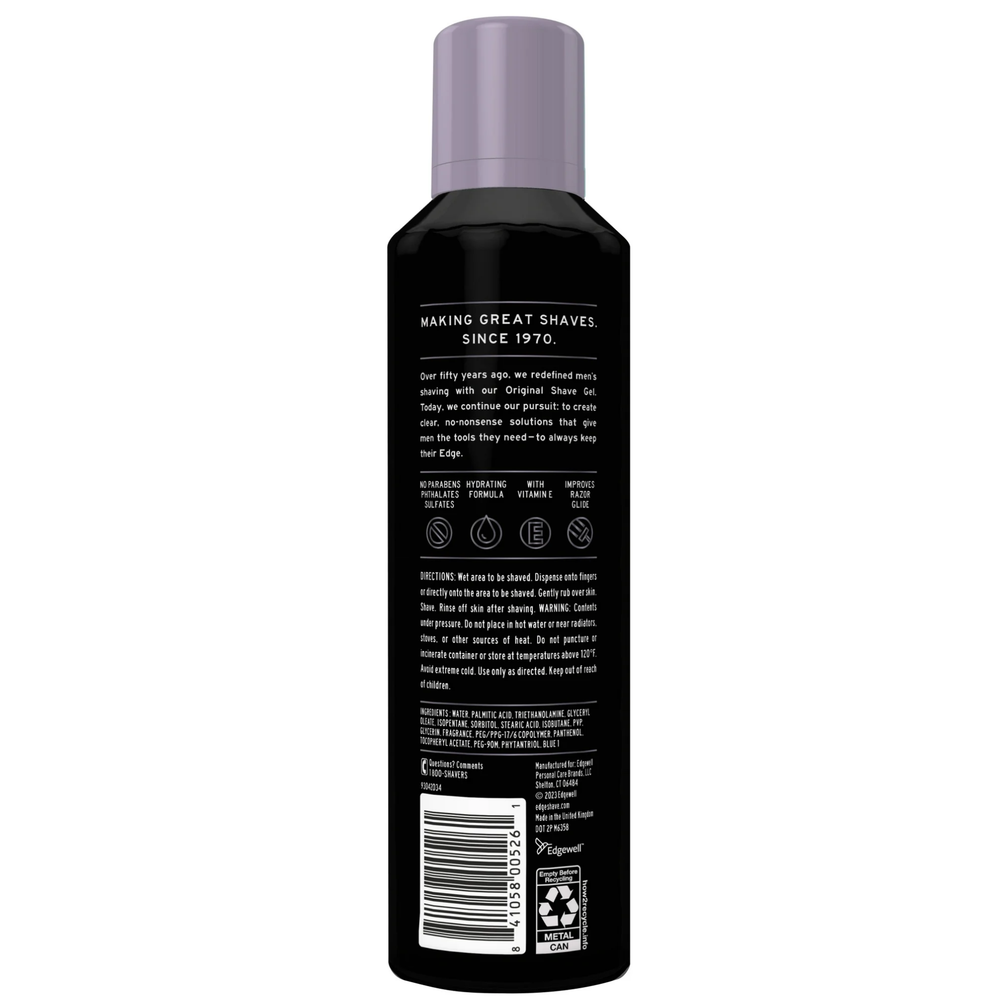 Edge, Extra Moisturizing Shave Gel for Men with Vitamin E, Fresh Scent, Hydrating Shaving Cream, 7 oz