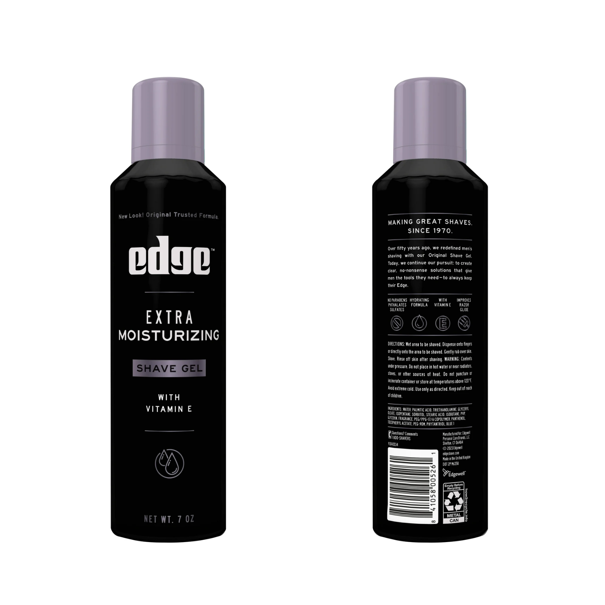 Edge, Extra Moisturizing Shave Gel for Men with Vitamin E, Fresh Scent, Hydrating Shaving Cream, 7 oz