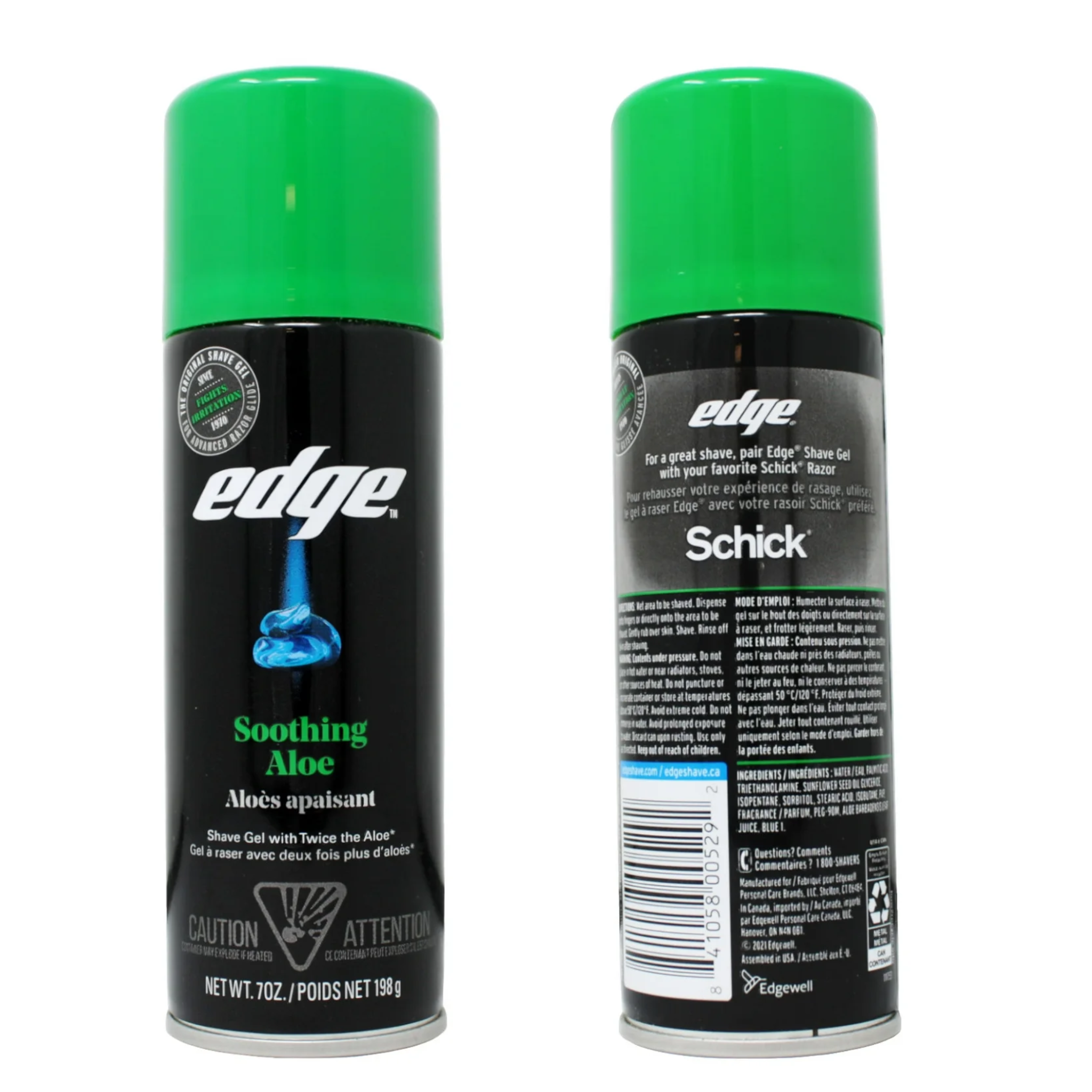 Edge, Soothing Aloe Shave Gel for Men, Hydrating and Refreshing Formula, 7 oz