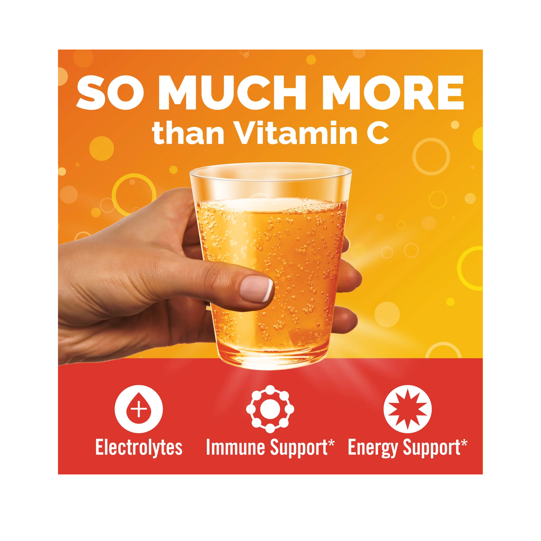 Emergen-C, 1000mg Vitamin C Powder, Immune Support Supplement, Super Orange Flavor, 30 Ct