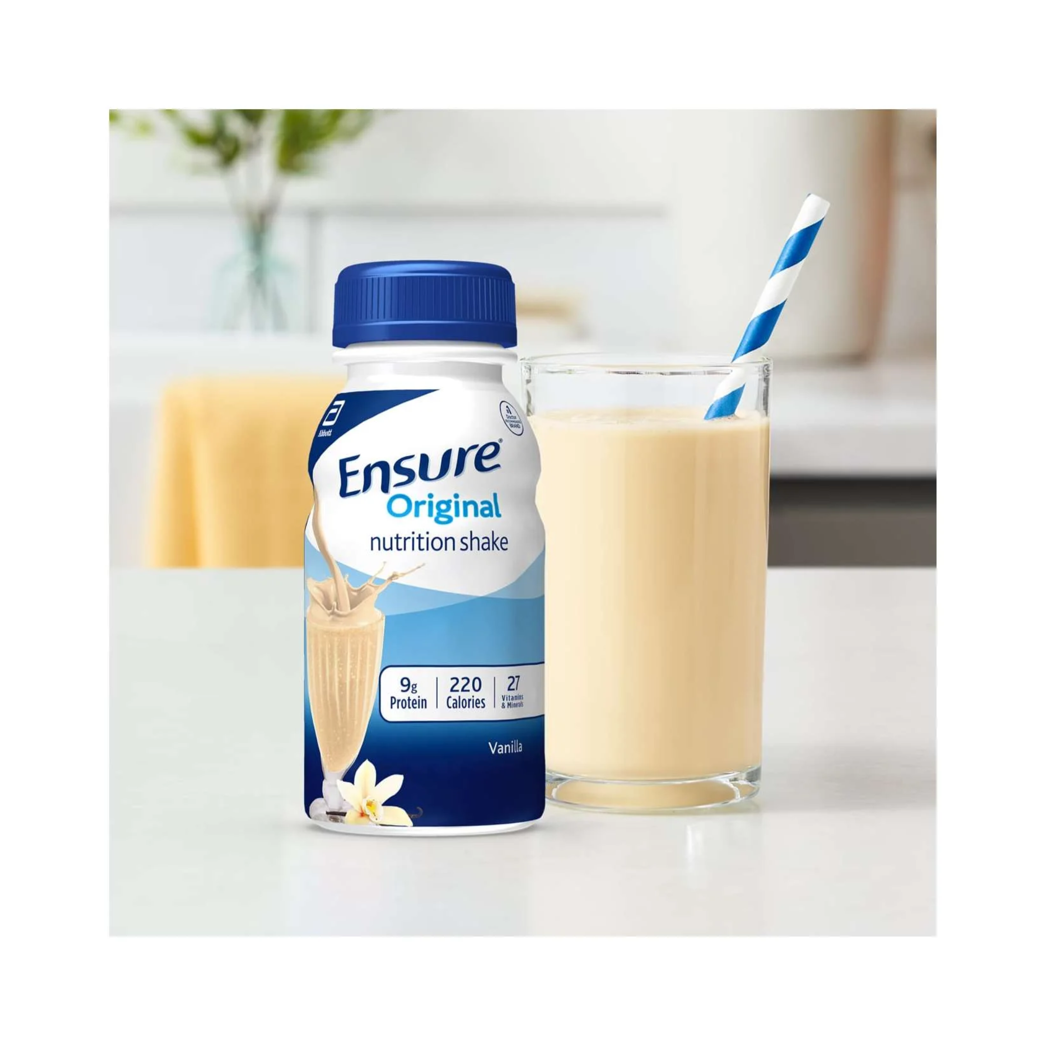 Ensure, Original Meal Replacement Nutrition Shake, Ready-to-Drink, Vanilla Flavor, 8 fl oz, 24 Pack