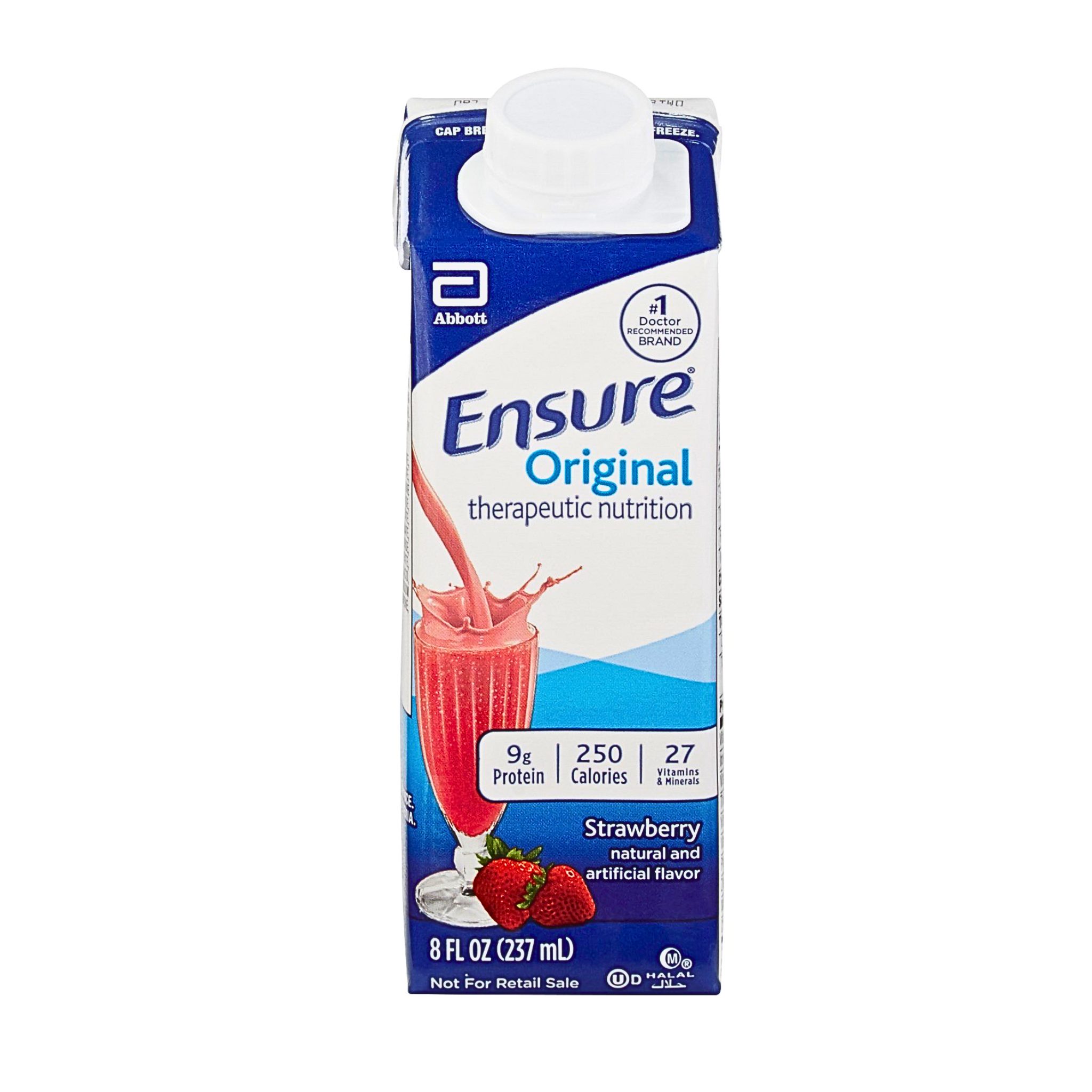Ensure, Original Therapeutic Nutrition Shake, Strawberry Flavor, 8 fl oz, 24 Pack