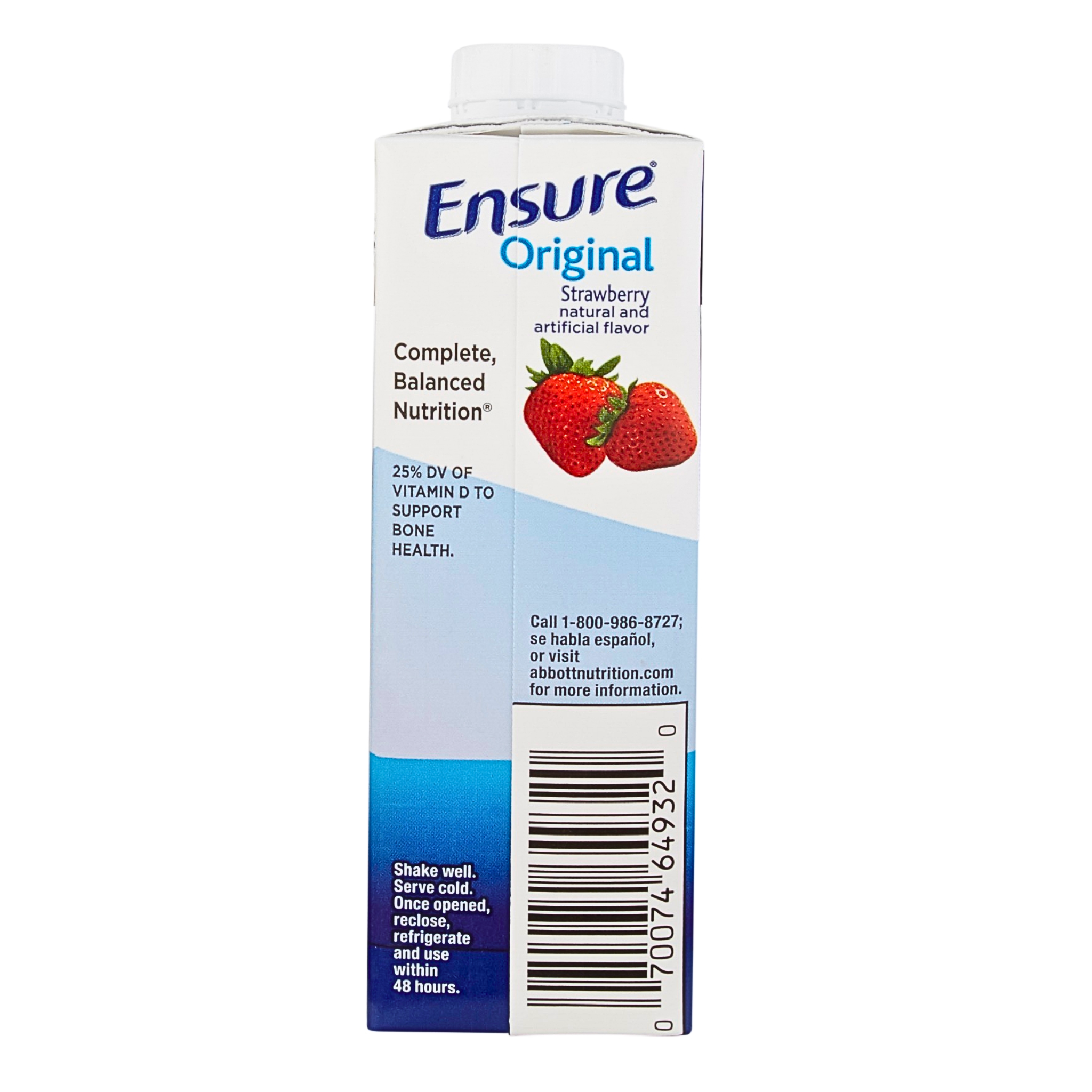 Ensure, Original Therapeutic Nutrition Shake, Strawberry Flavor, 8 fl oz, 24 Pack