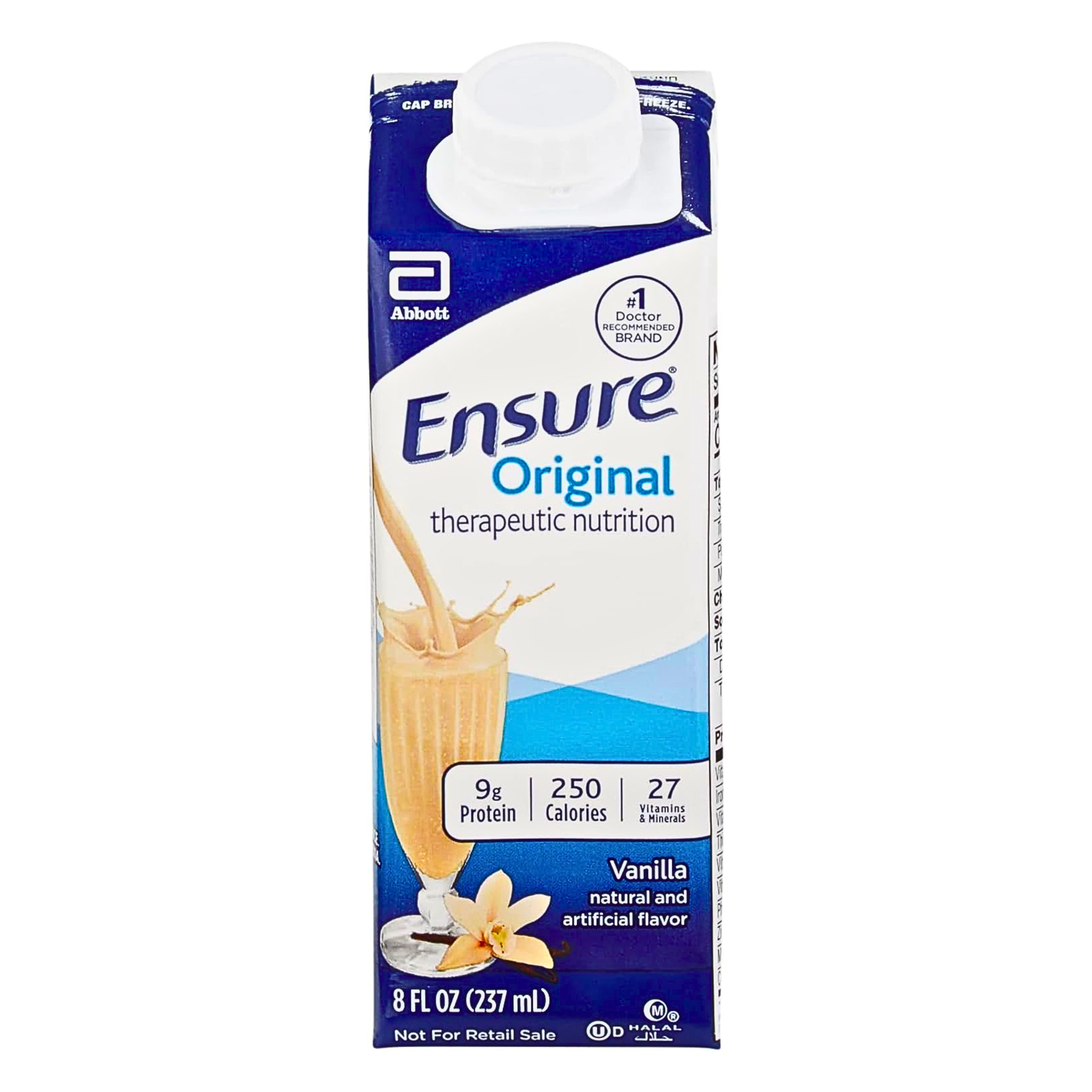 Ensure, Original Therapeutic Nutrition Shake, Vanilla, 8 fl oz Can, 24 Pack
