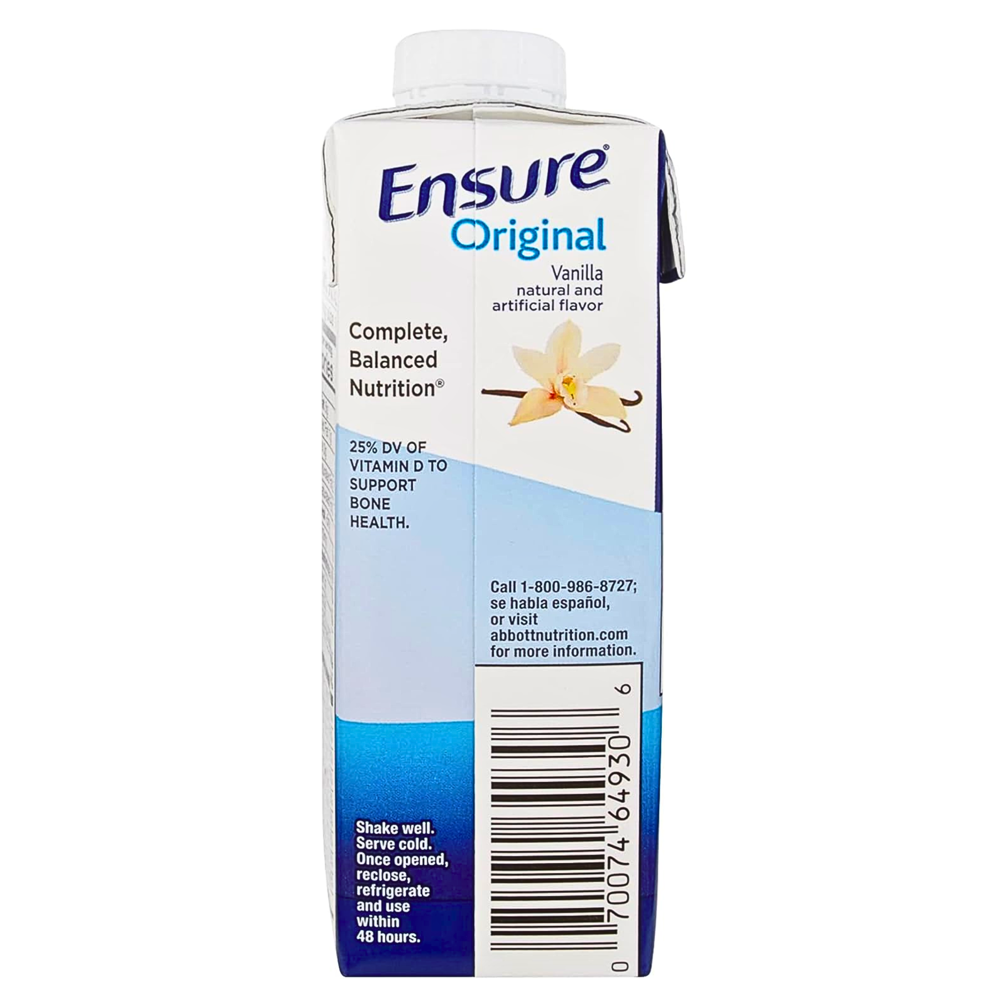 Ensure, Original Therapeutic Nutrition Shake, Vanilla, 8 fl oz Can, 24 Pack