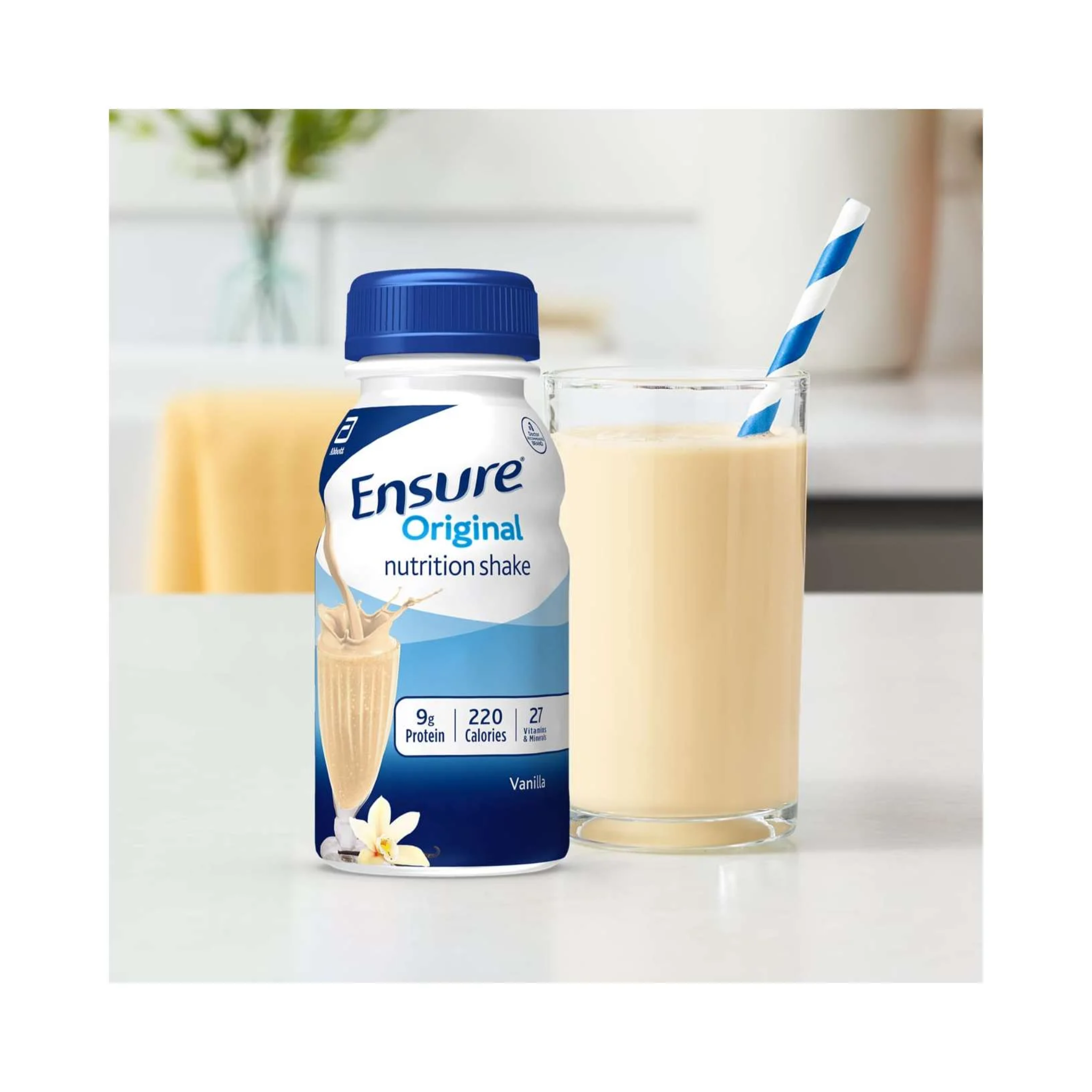 Ensure, Original Vanilla Nutrition Shake , Meal Replacement, 9g Protein & 27 Vitamins and Minerals, 8 fl oz, 24 Pack
