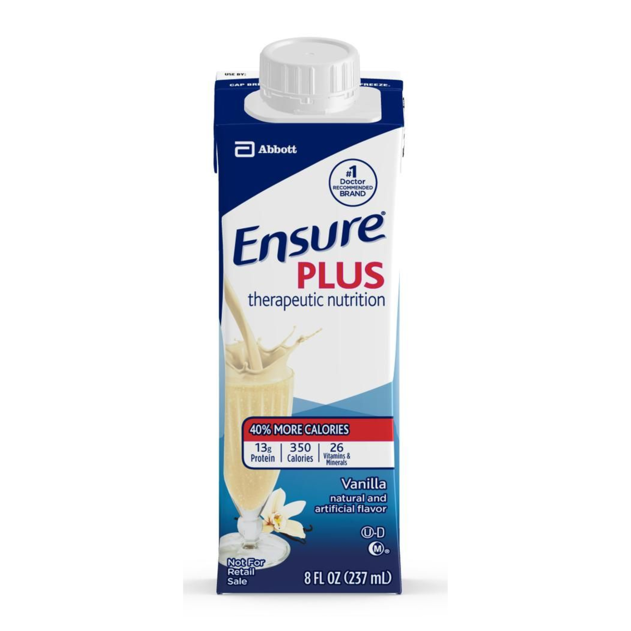 Ensure, Plus Nutrition Shake, High-Calorie Meal Replacement, Vanilla Flavor, 8 fl oz, 24 Pack