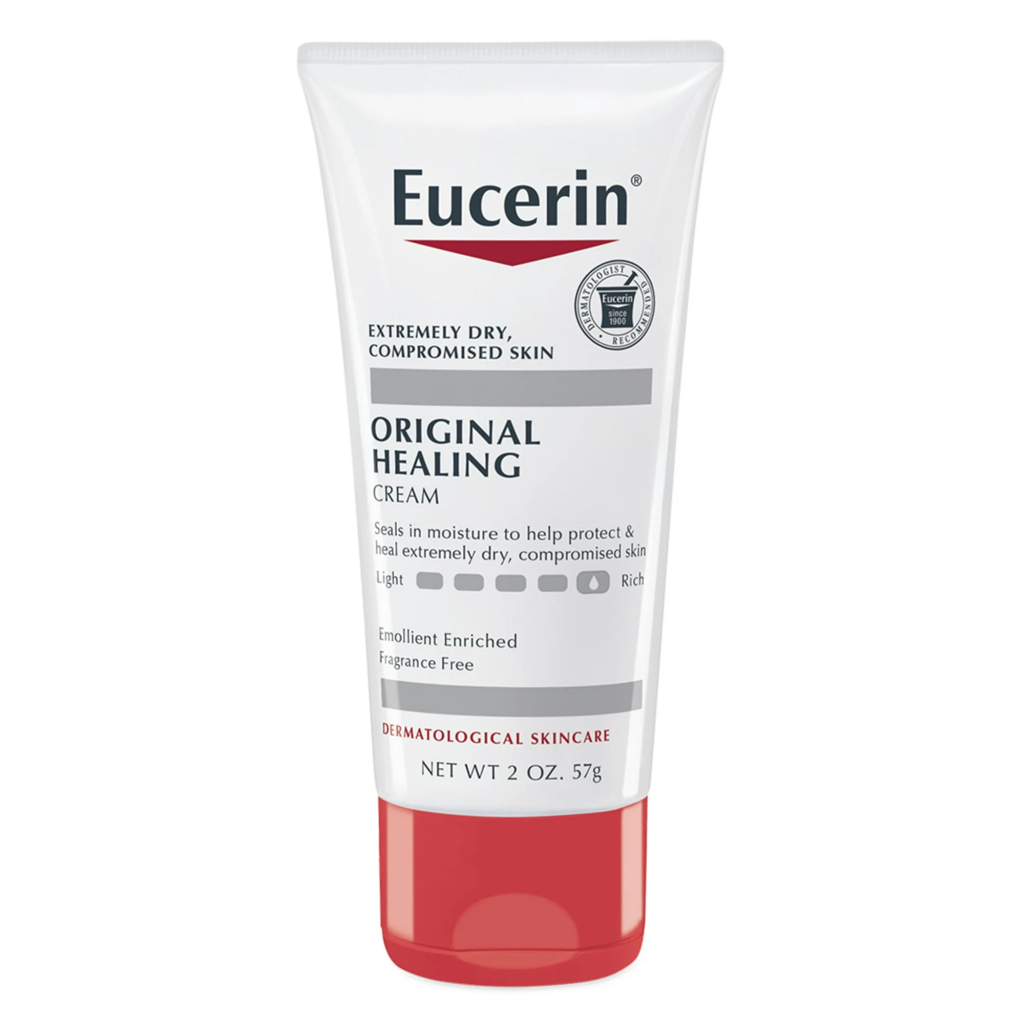 Eucerin, Original Healing Rich Cream, Intensive Moisture for Extremely Dry and Sensitive Skin, 2 oz Tube - Pharmaful