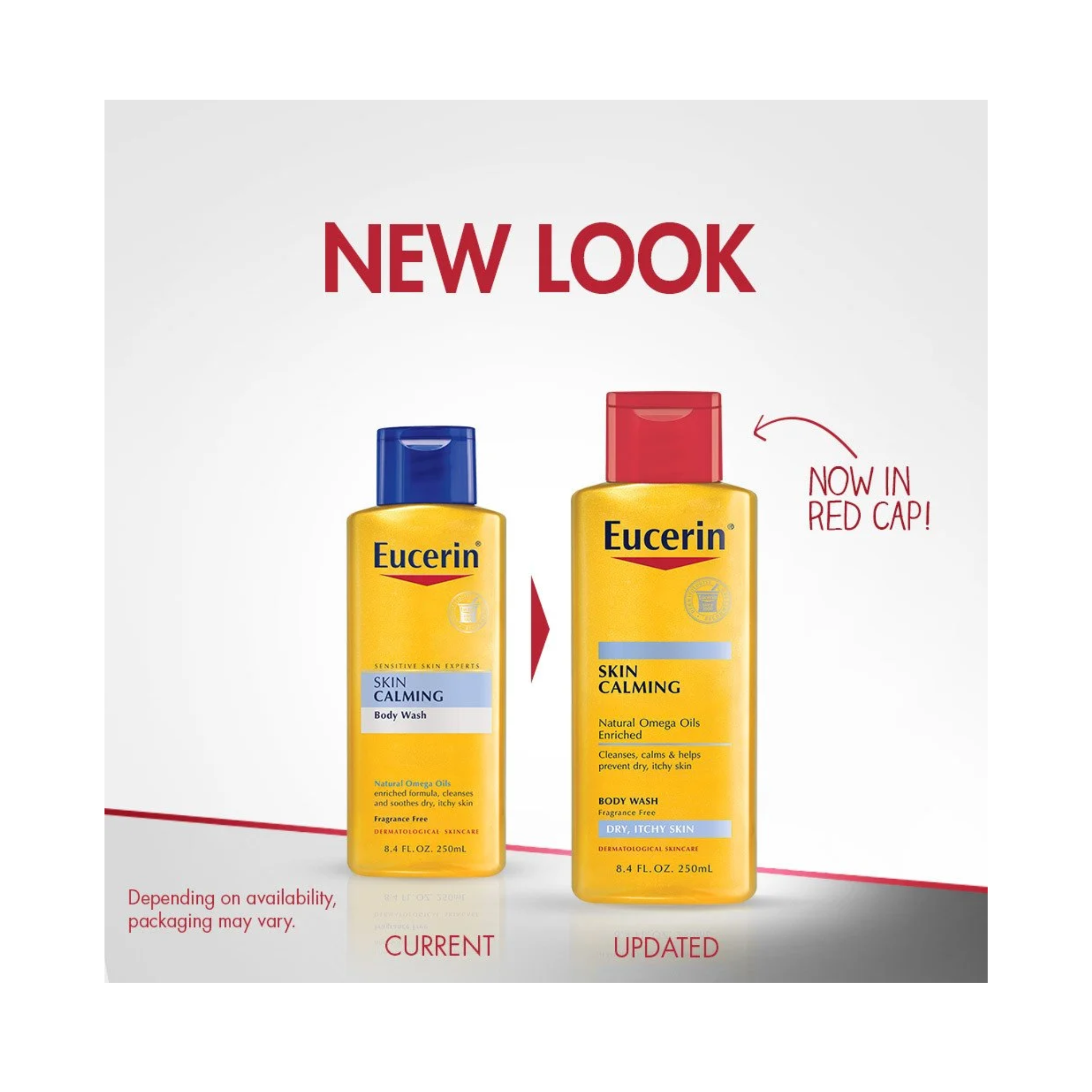 Eucerin®, Skin Calming Body Wash, Fragrance-Free with Natural Omega Oils for Dry Skin, 8.4 fl oz - Pharmaful