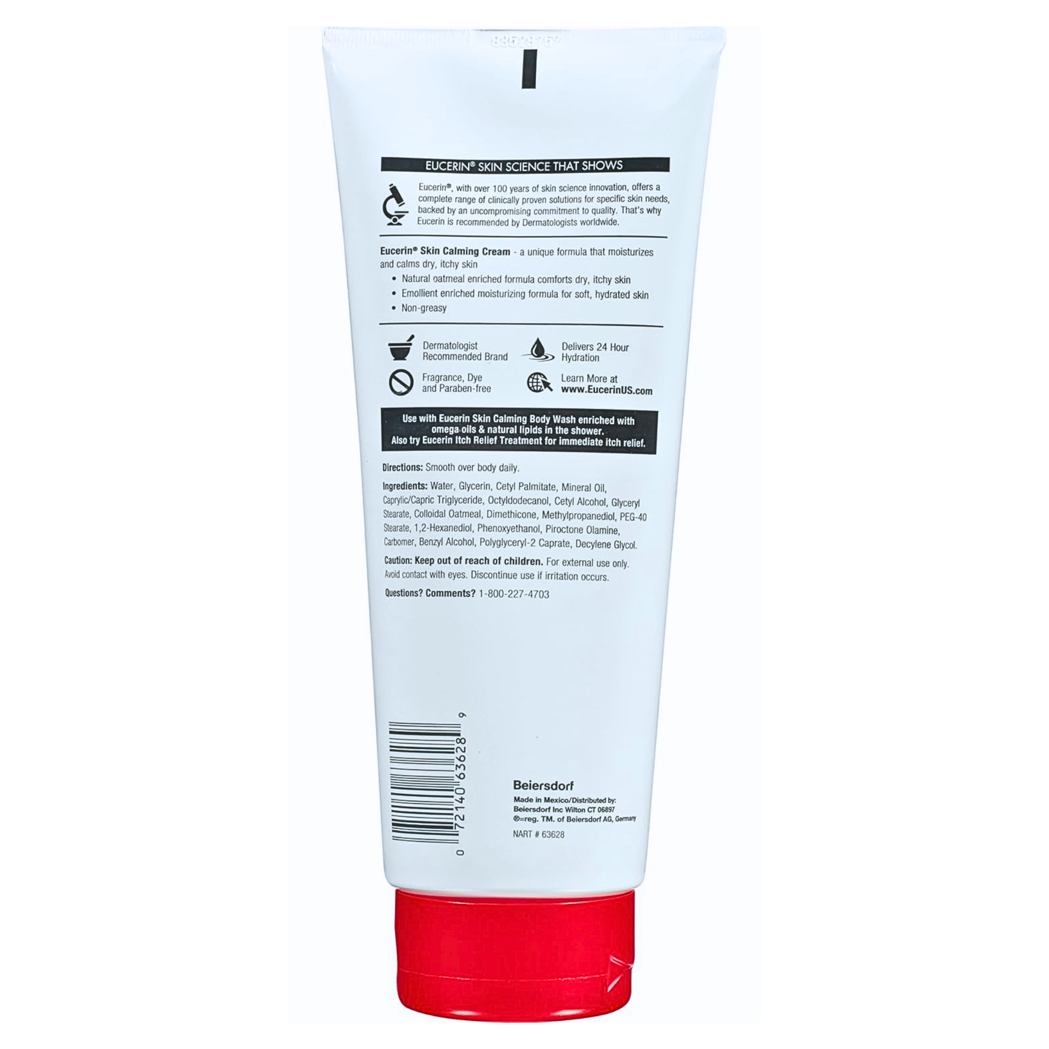 Eucerin®, Skin Calming Daily Moisturizing Cream for Dry, Itchy Skin, 8 oz Tube - Pharmaful