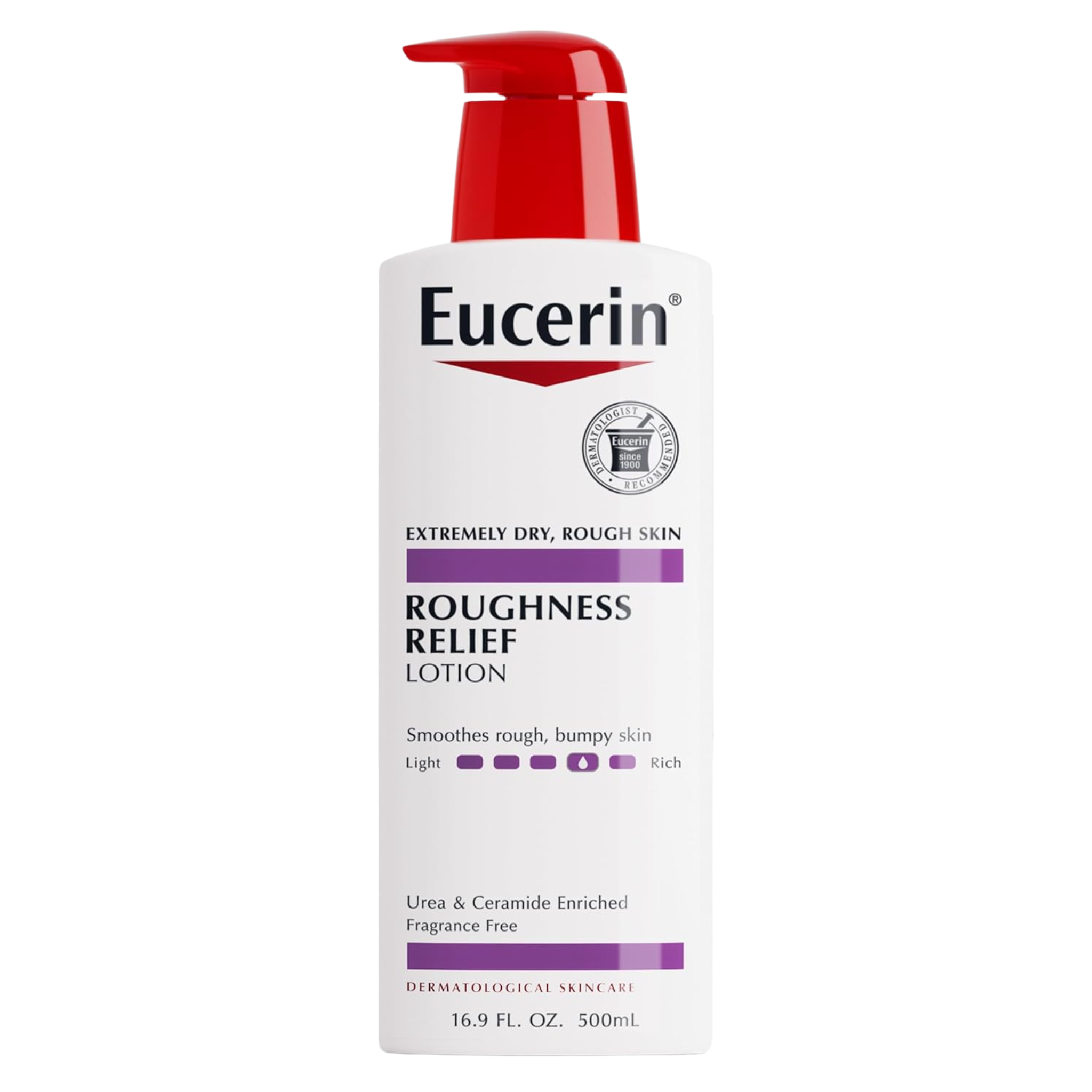 Eucerin, Roughness Relief Body Lotion, Urea Enriched Moisturizer for Extremely Dry and Rough Skin, 16.9 fl oz