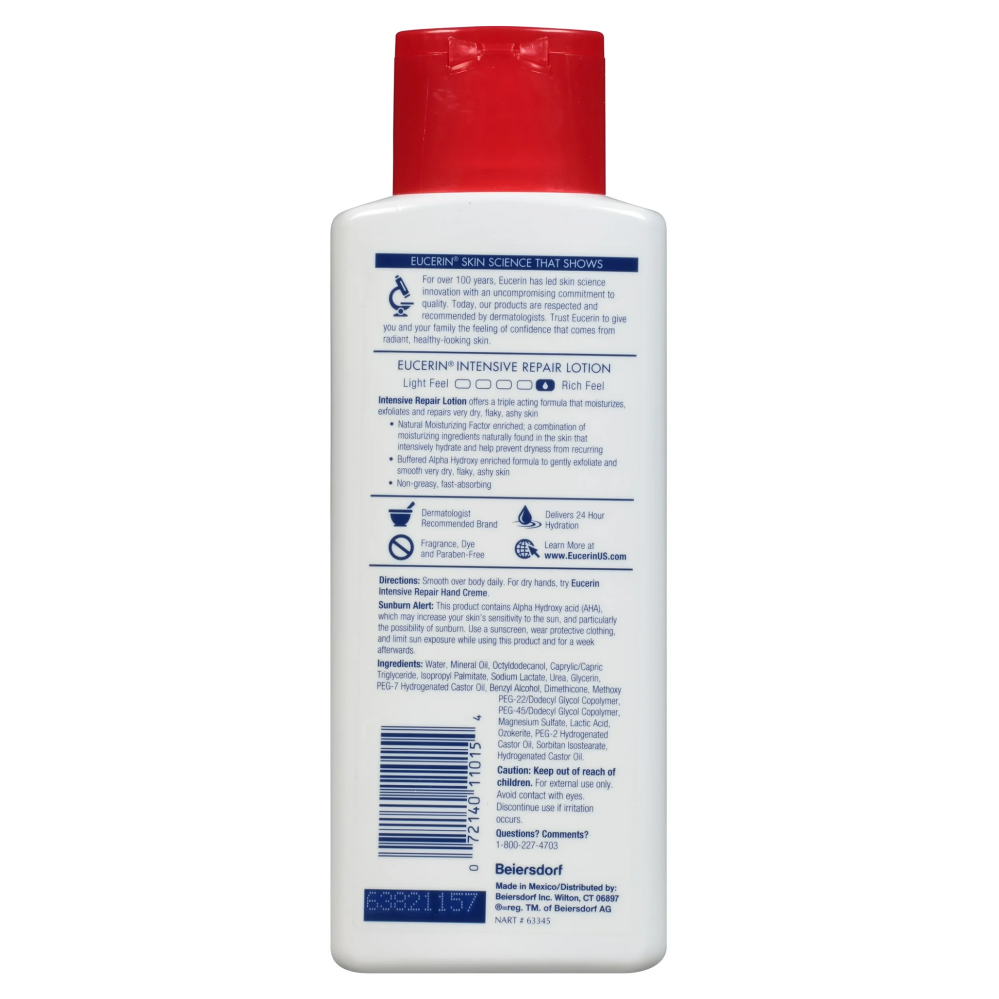 Eucerin, Intensive Repair Lotion, Deep Hydration for Very Dry, Flaky Skin, Use After Hand Washing, 8.4 fl oz Bottle - Pharmaful