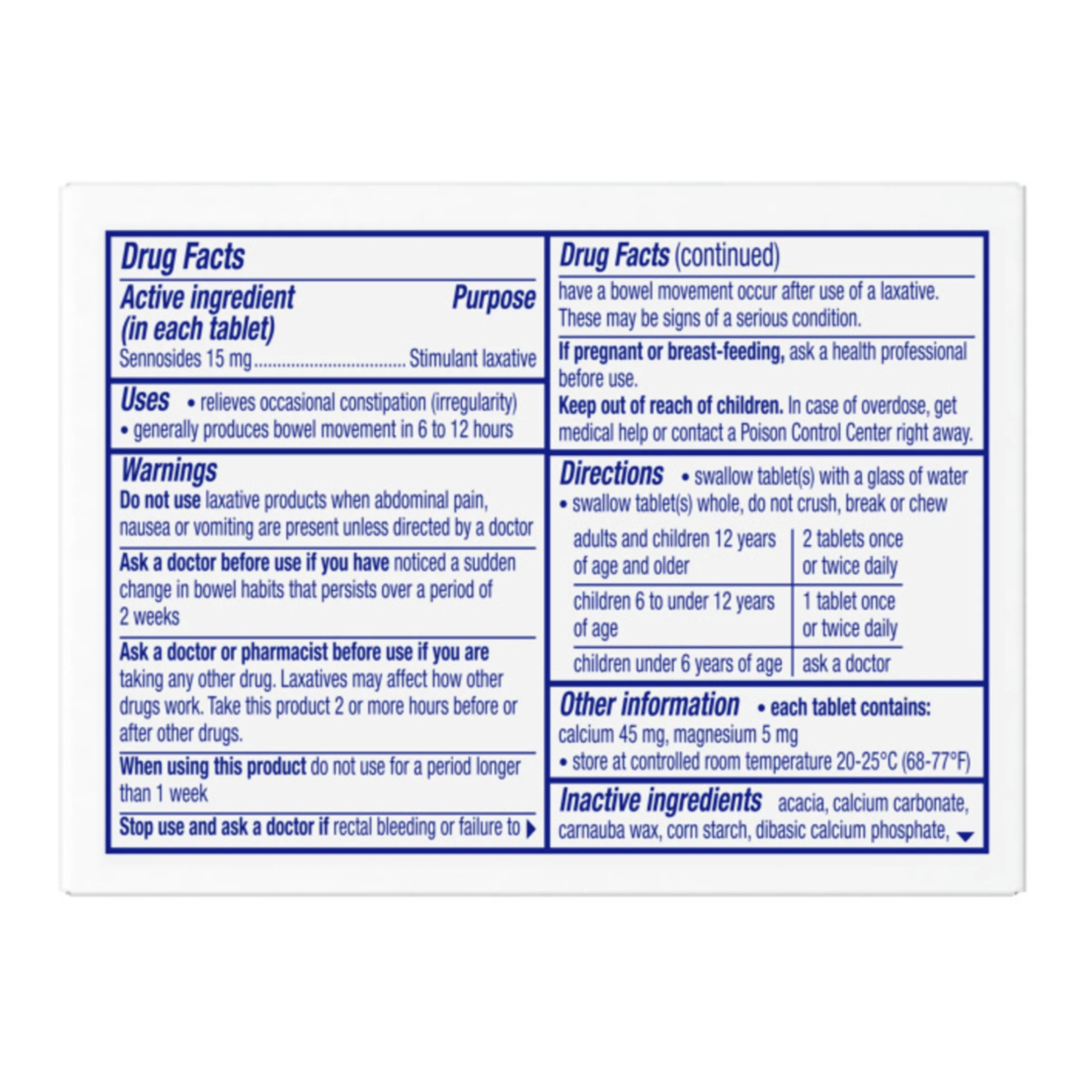 Ex-Lax Regular Strength Stimulant Laxative Pills, 8 Count