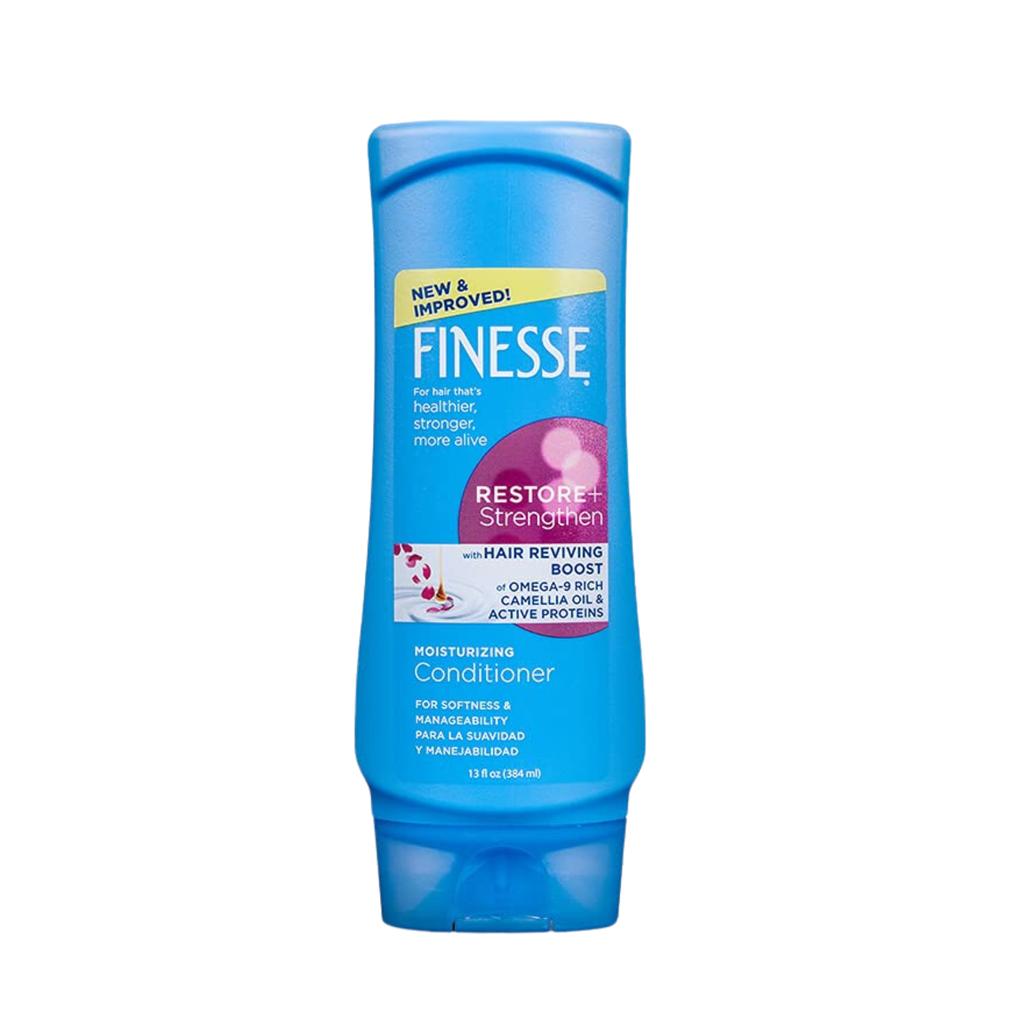 FINESSE, Restore + Strengthen Moisturizing Conditioner, Hydrating and Fortifying for Healthy Hair, 13 oz