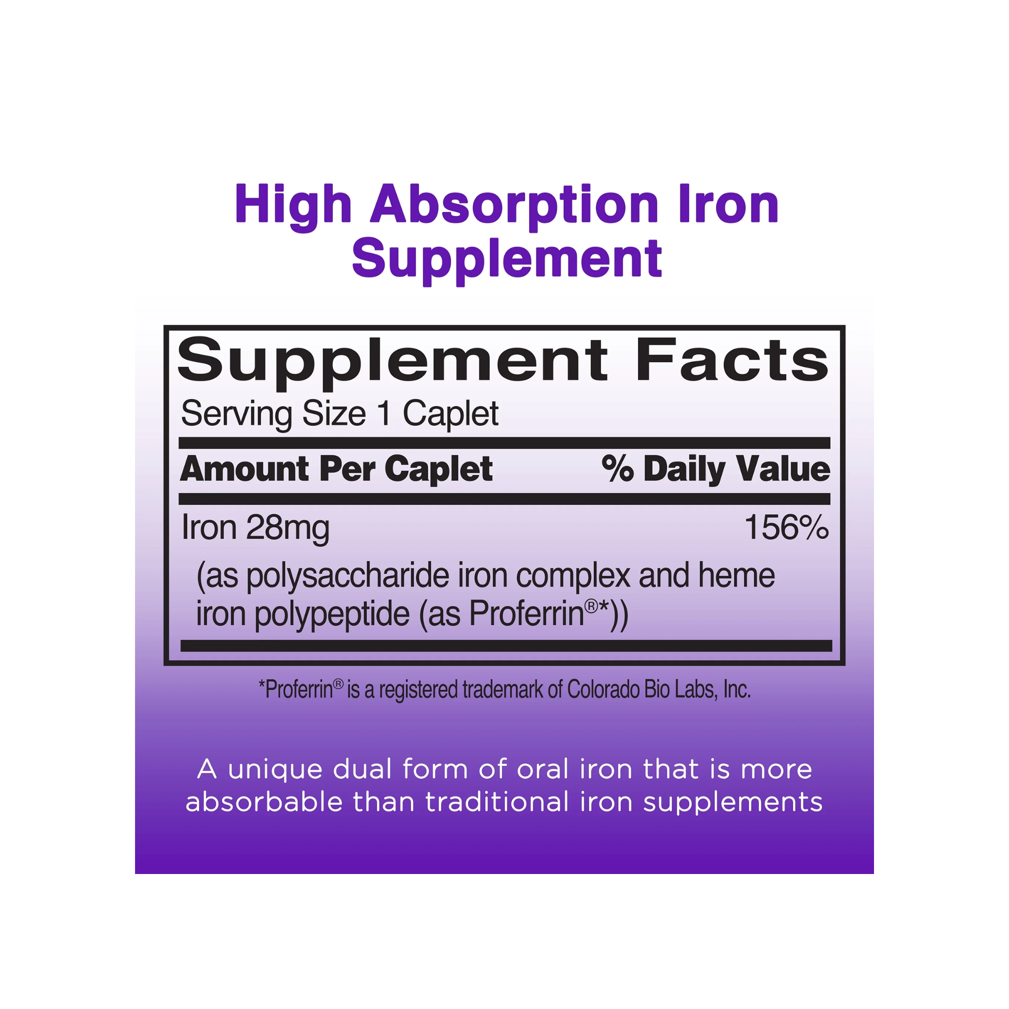 Feosol, Complete with Bifera, Iron Mineral Supplement for High Absorption & Gentle Digestion, 30 Caplets
