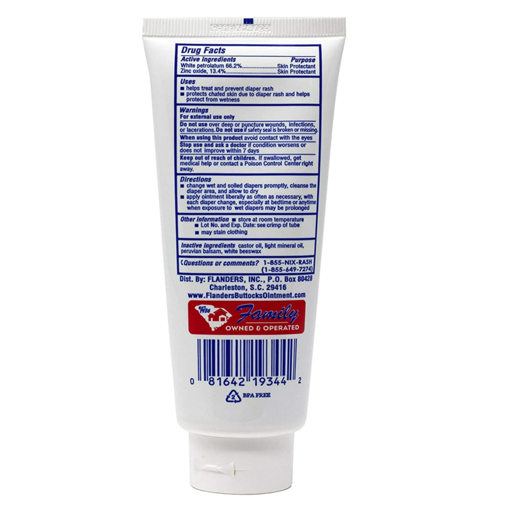 Flanders Buttocks Diaper Rash Ointment - 4 oz